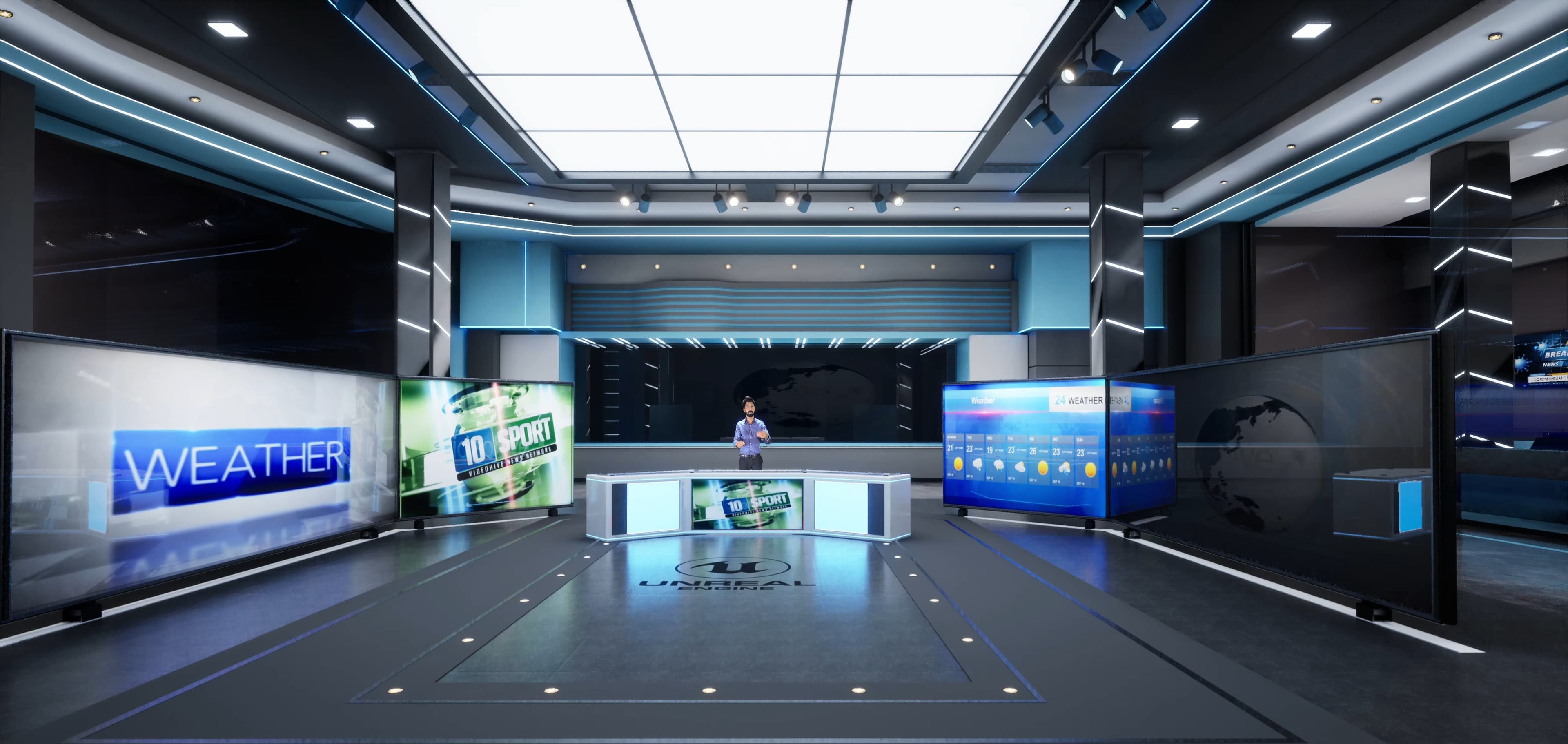 NEWSROOM DTJL4 | Unreal Engine Corporate Virtual Set-7