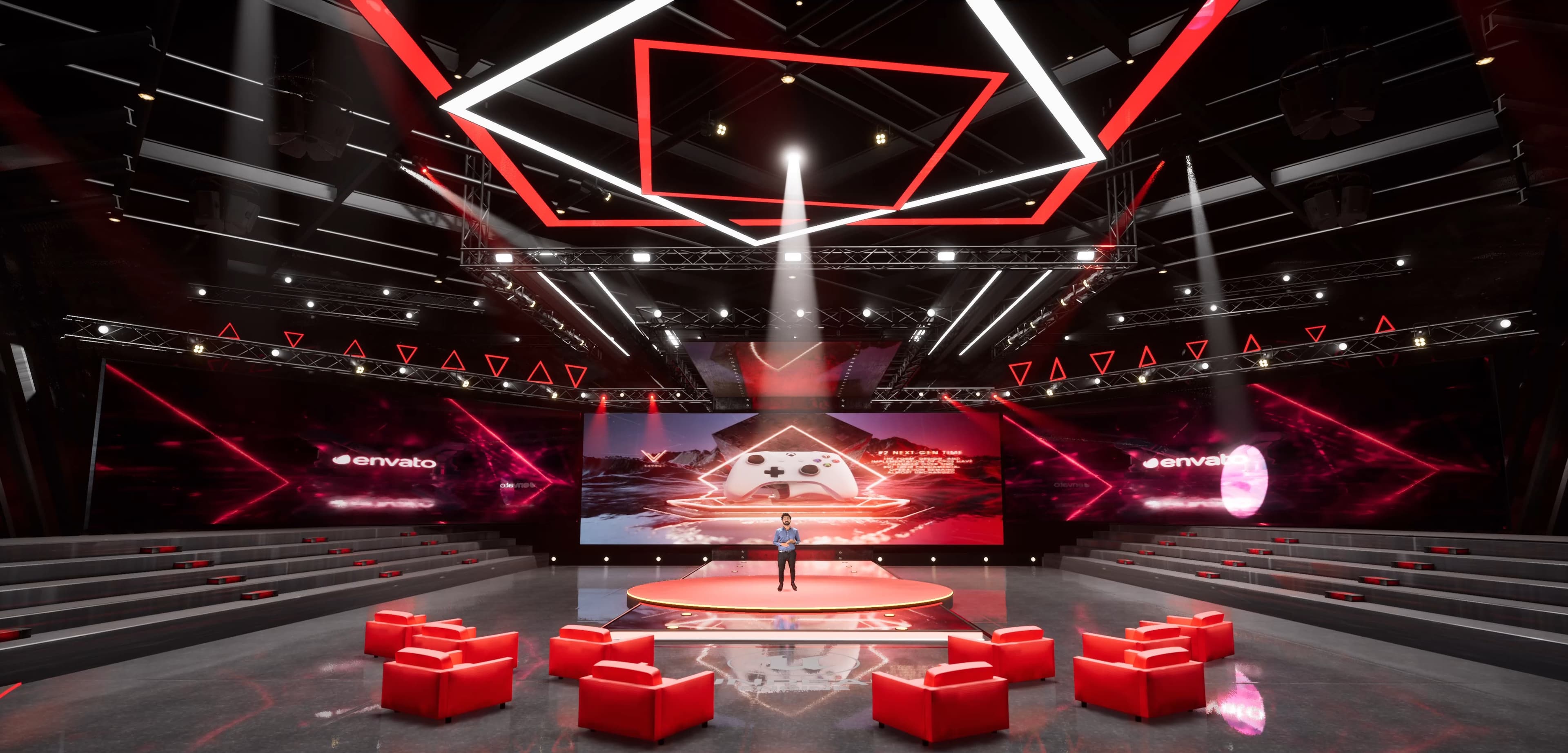 STAGE EYACT | DMX | Unreal Engine Corporate Virtual Set