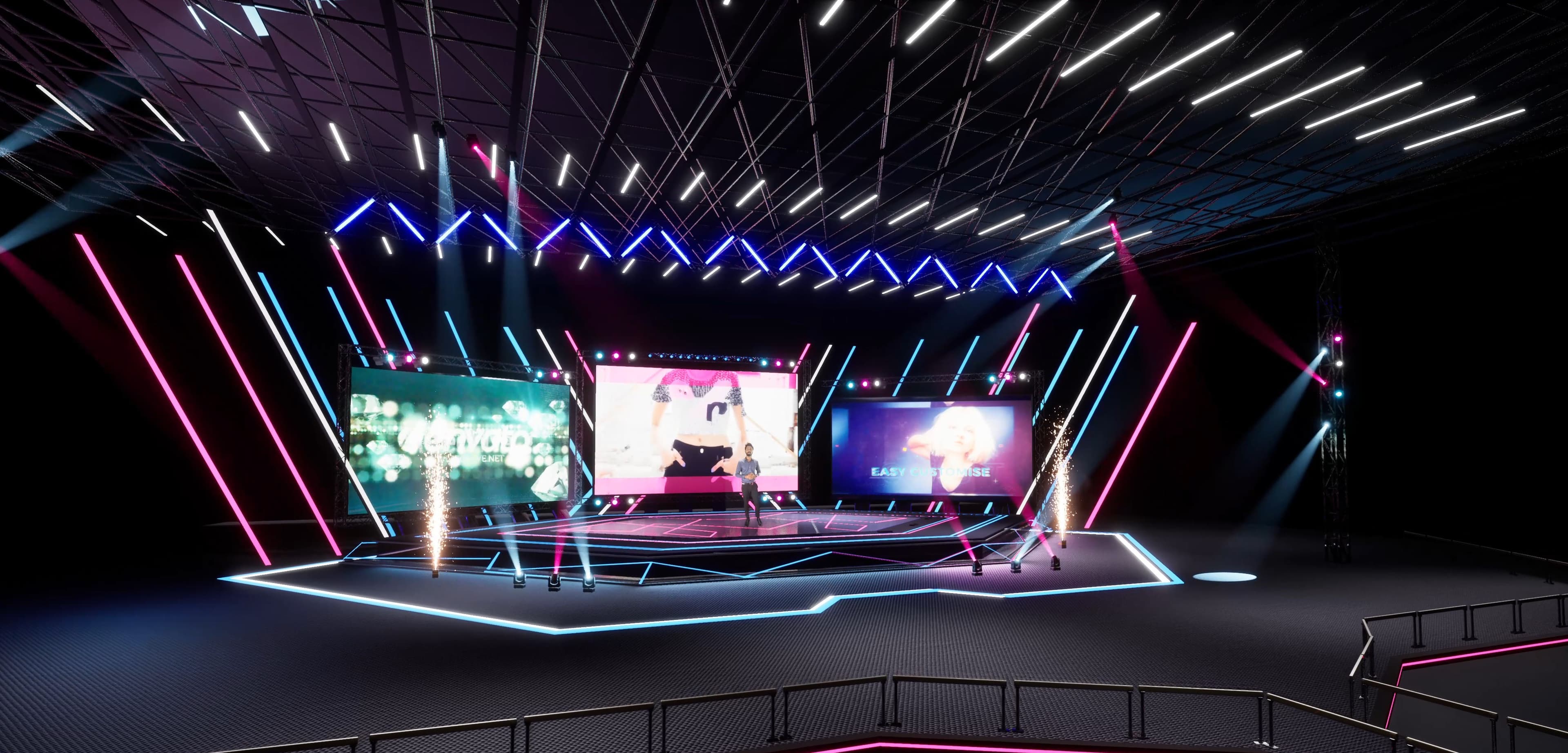 STAGE GGMYV | DMX | Unreal Engine Corporate Virtual Set
