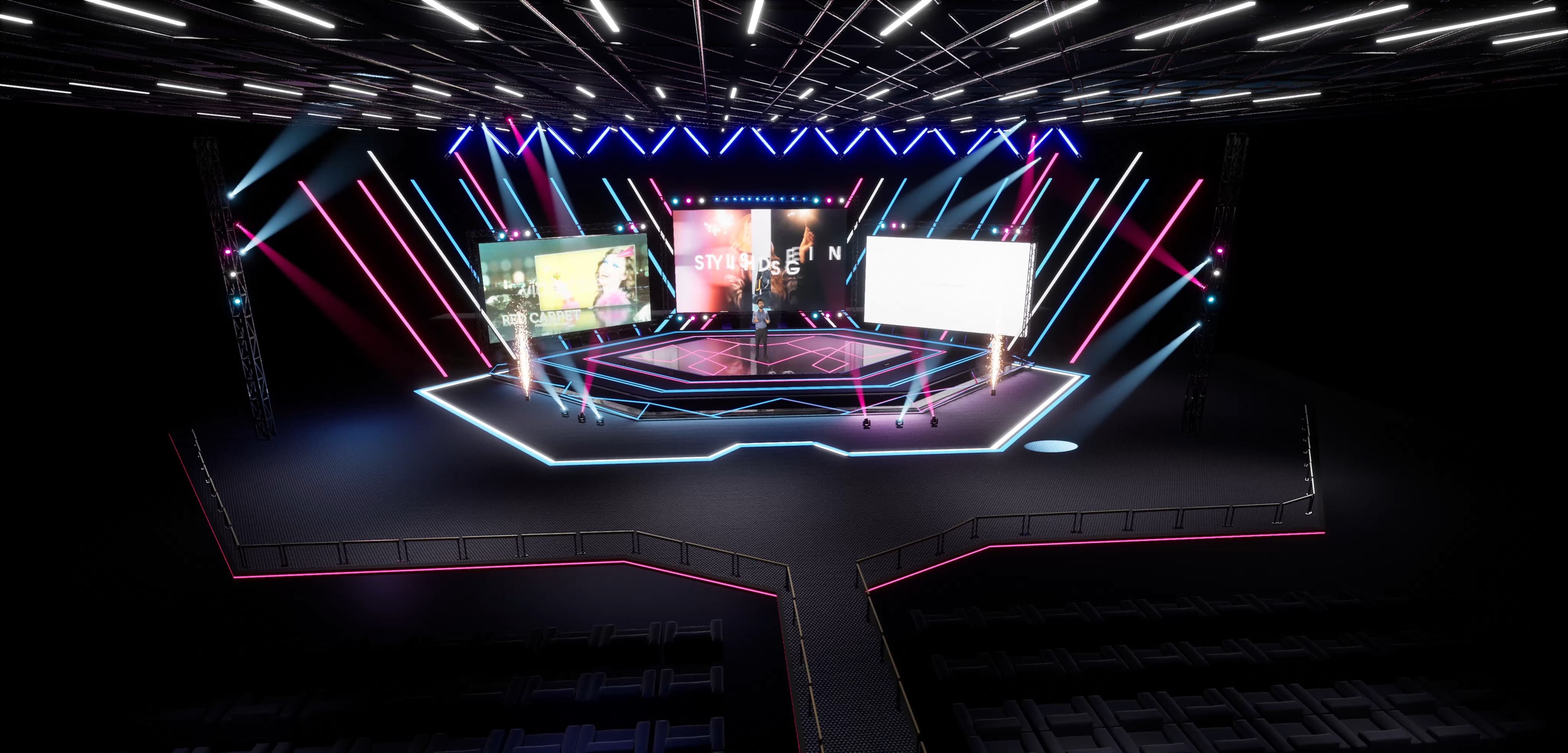 STAGE GGMYV | DMX | Unreal Engine Corporate Virtual Set-4