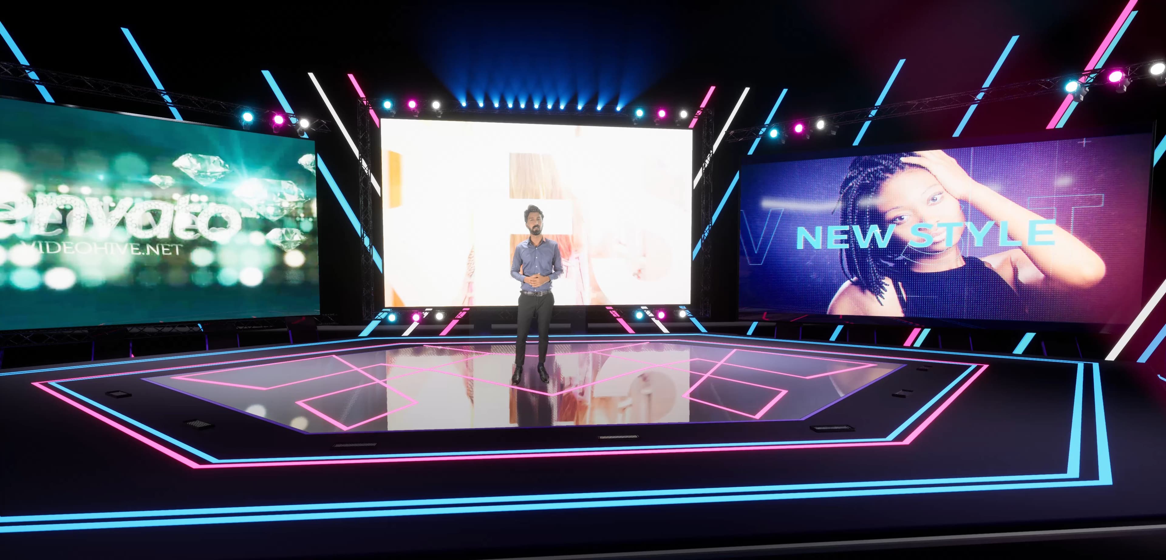 STAGE GGMYV | DMX | Unreal Engine Corporate Virtual Set-5