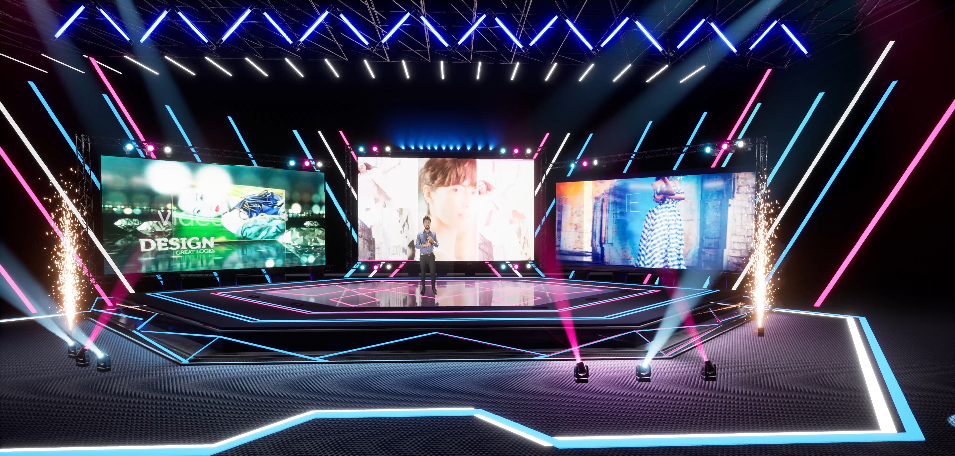 STAGE GGMYV | DMX | Unreal Engine Corporate Virtual Set-7