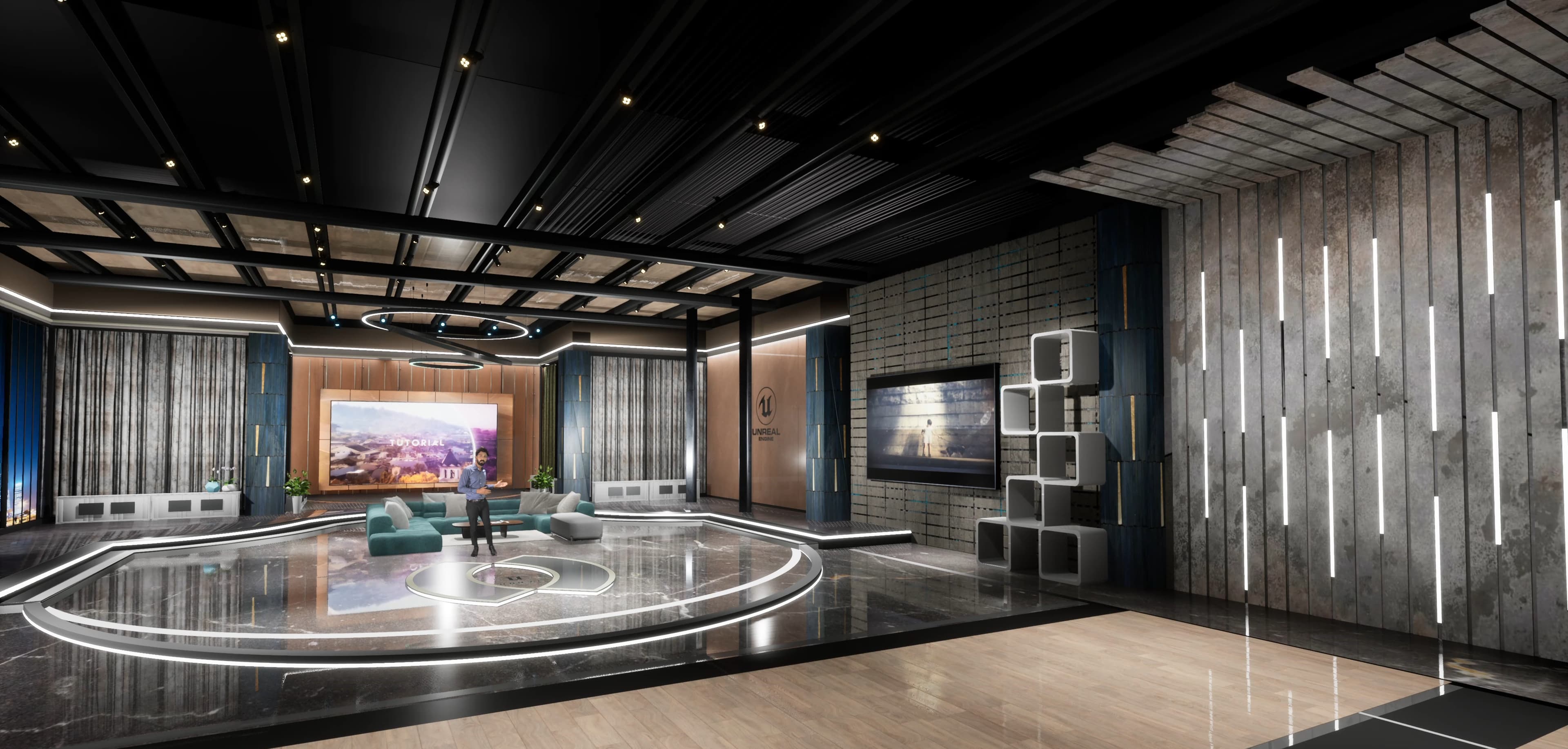 TALKSHOW HJOL4 | Unreal Engine Corporate Virtual Set-3