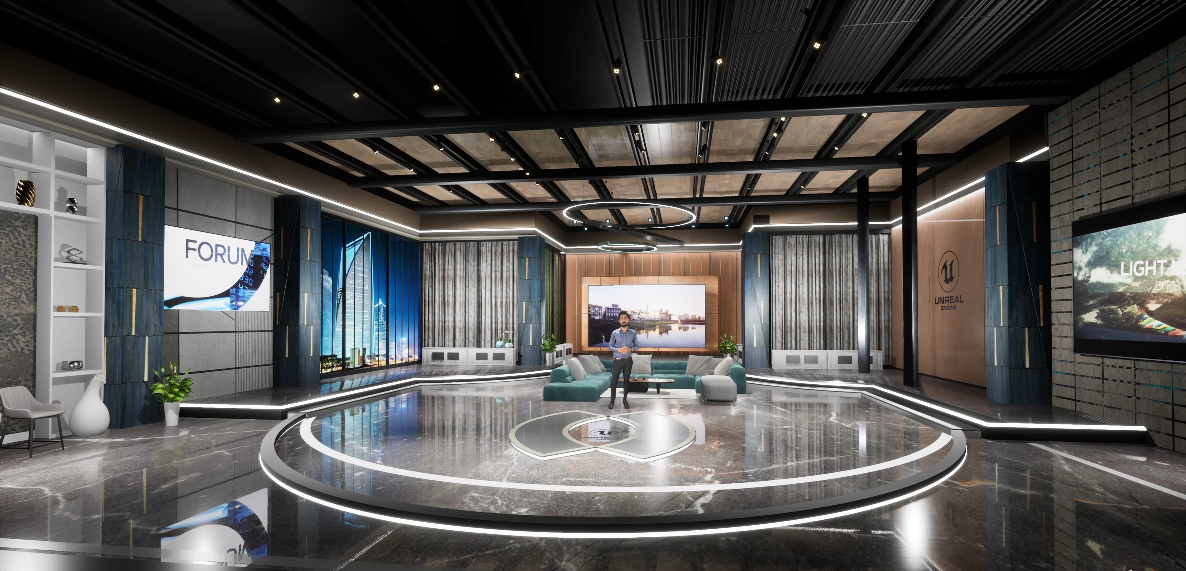TALKSHOW HJOL4 | Unreal Engine Corporate Virtual Set-4