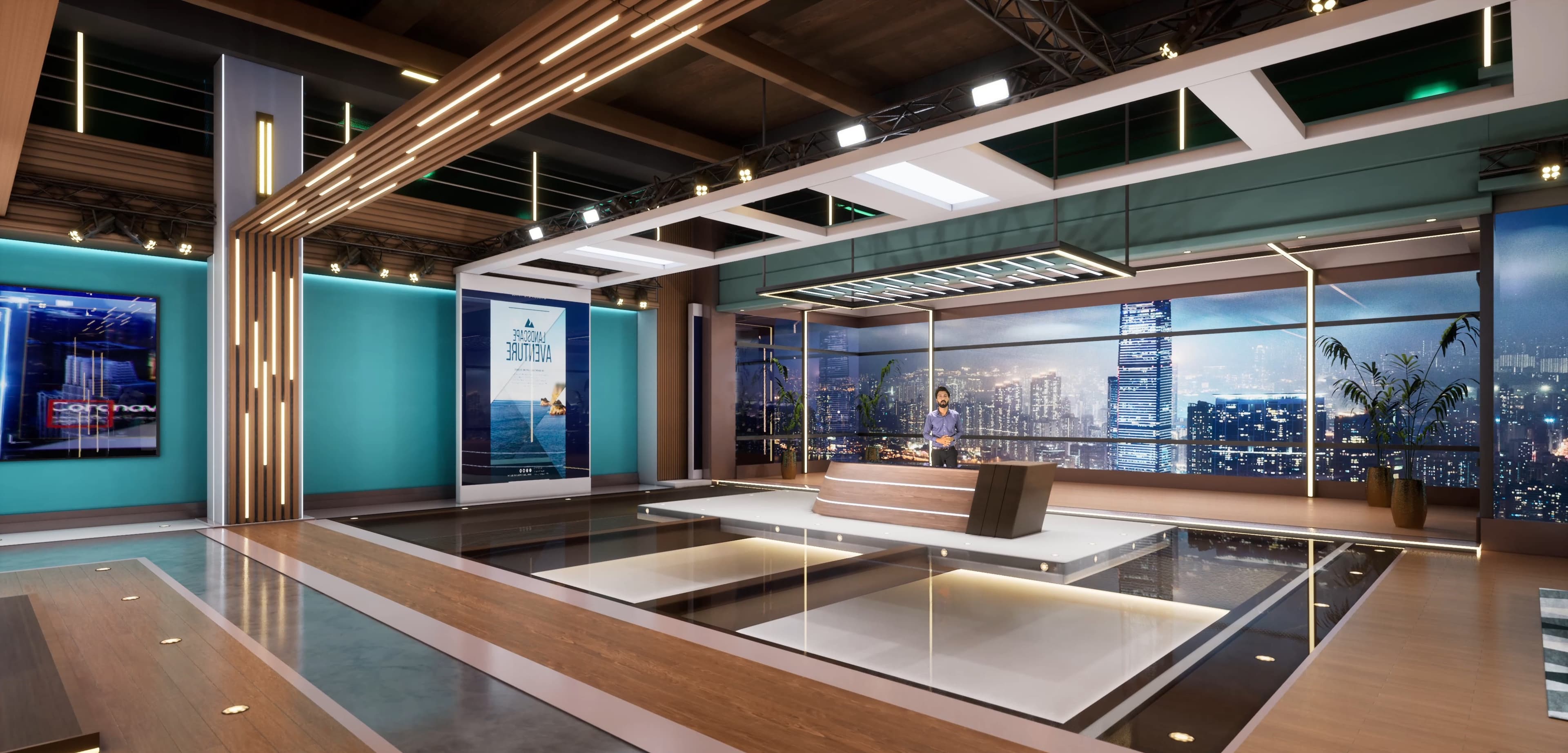 NEWSROOM HSDBK | Unreal Engine Corporate Virtual Set-3