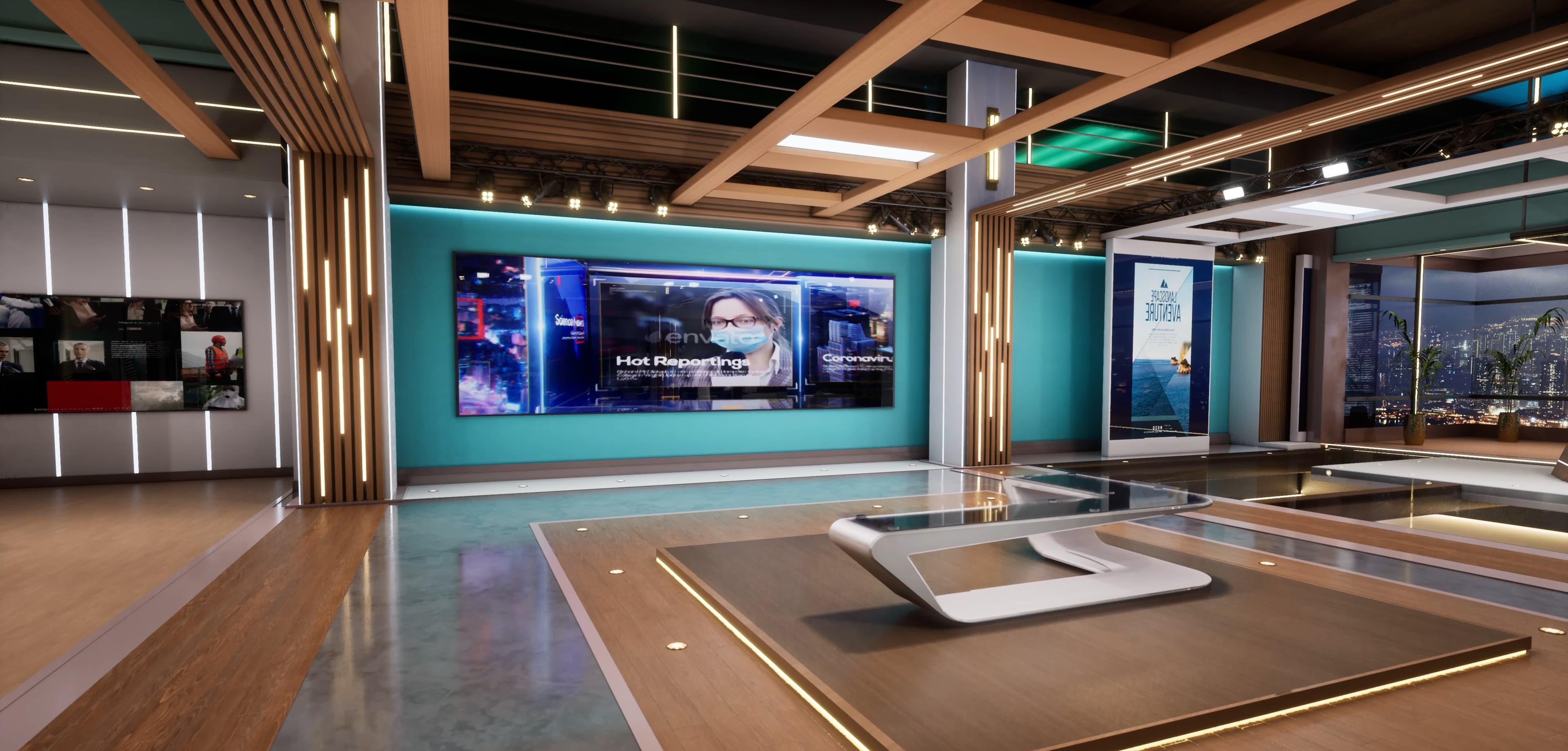 NEWSROOM HSDBK | Unreal Engine Corporate Virtual Set-5