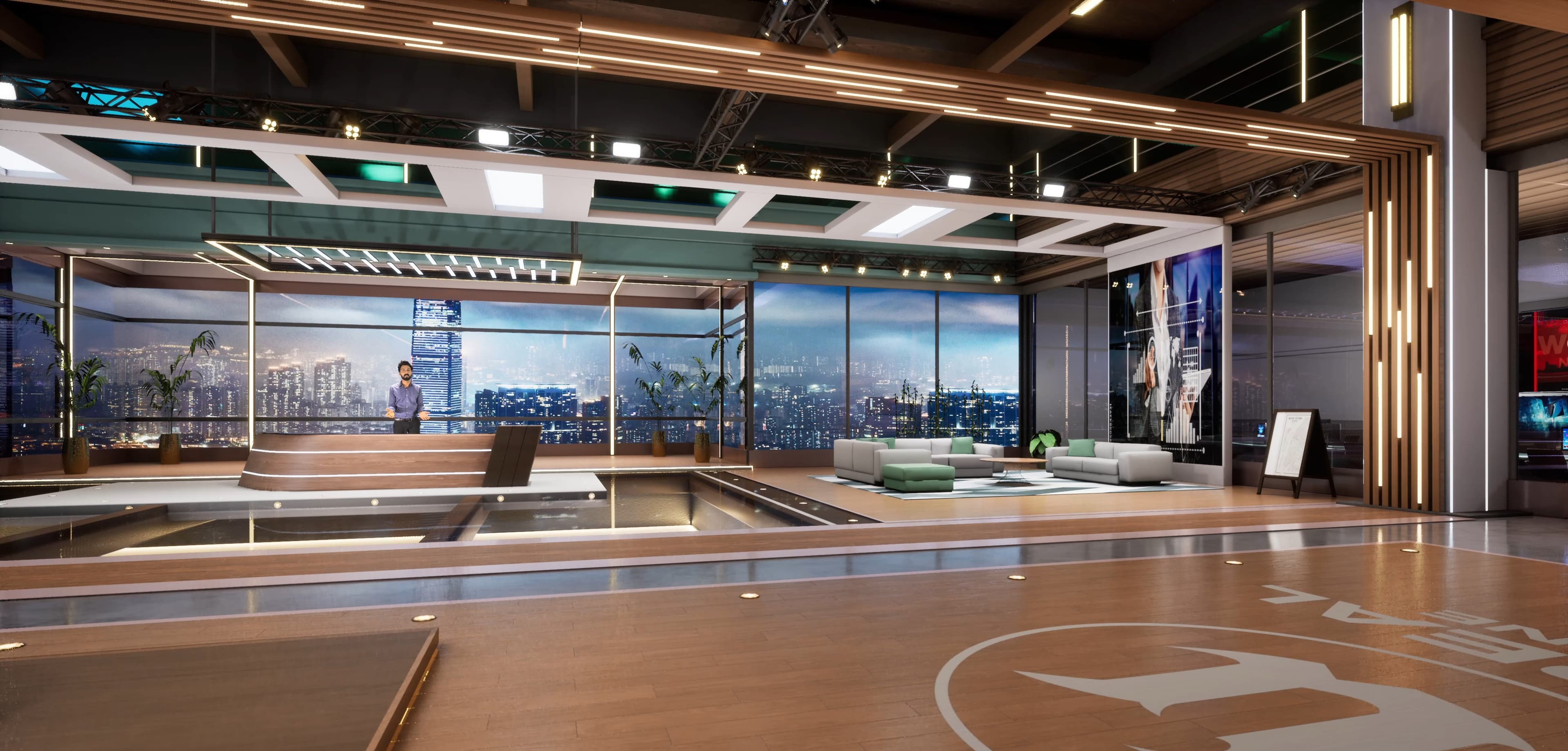 NEWSROOM HSDBK | Unreal Engine Corporate Virtual Set-6