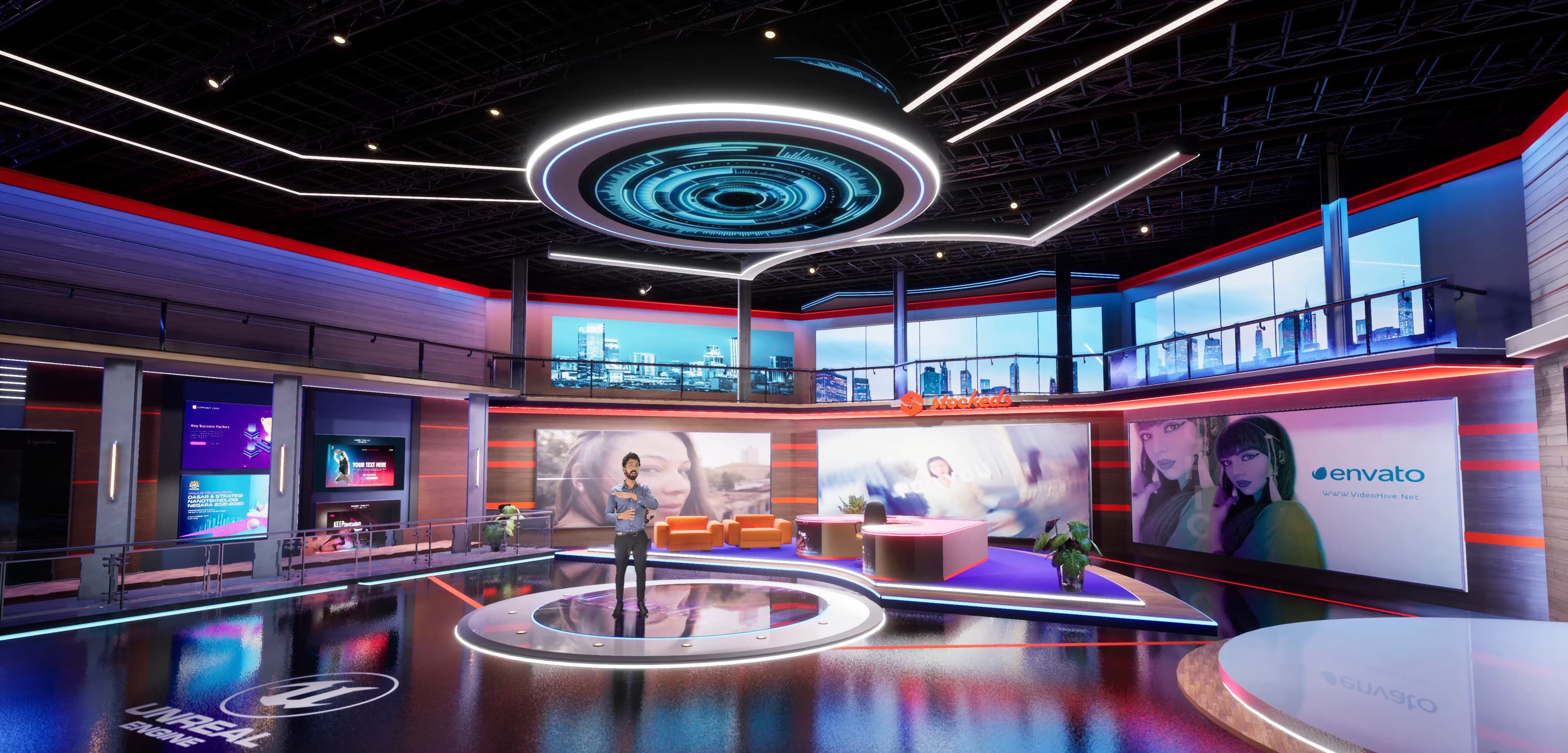 TALKSHOW OPQR1 | Unreal Engine Corporate Virtual Set-3