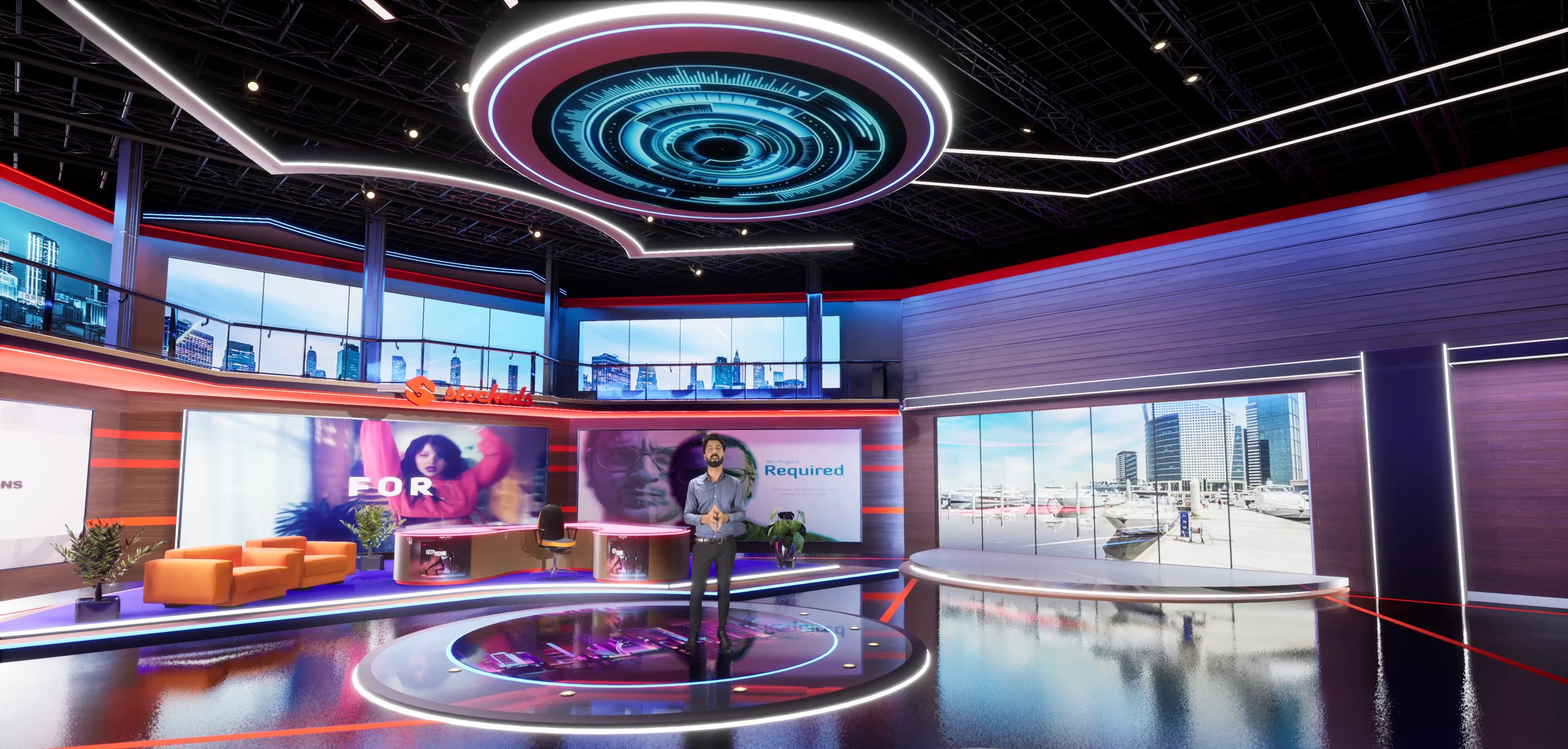 TALKSHOW OPQR1 | Unreal Engine Corporate Virtual Set-6