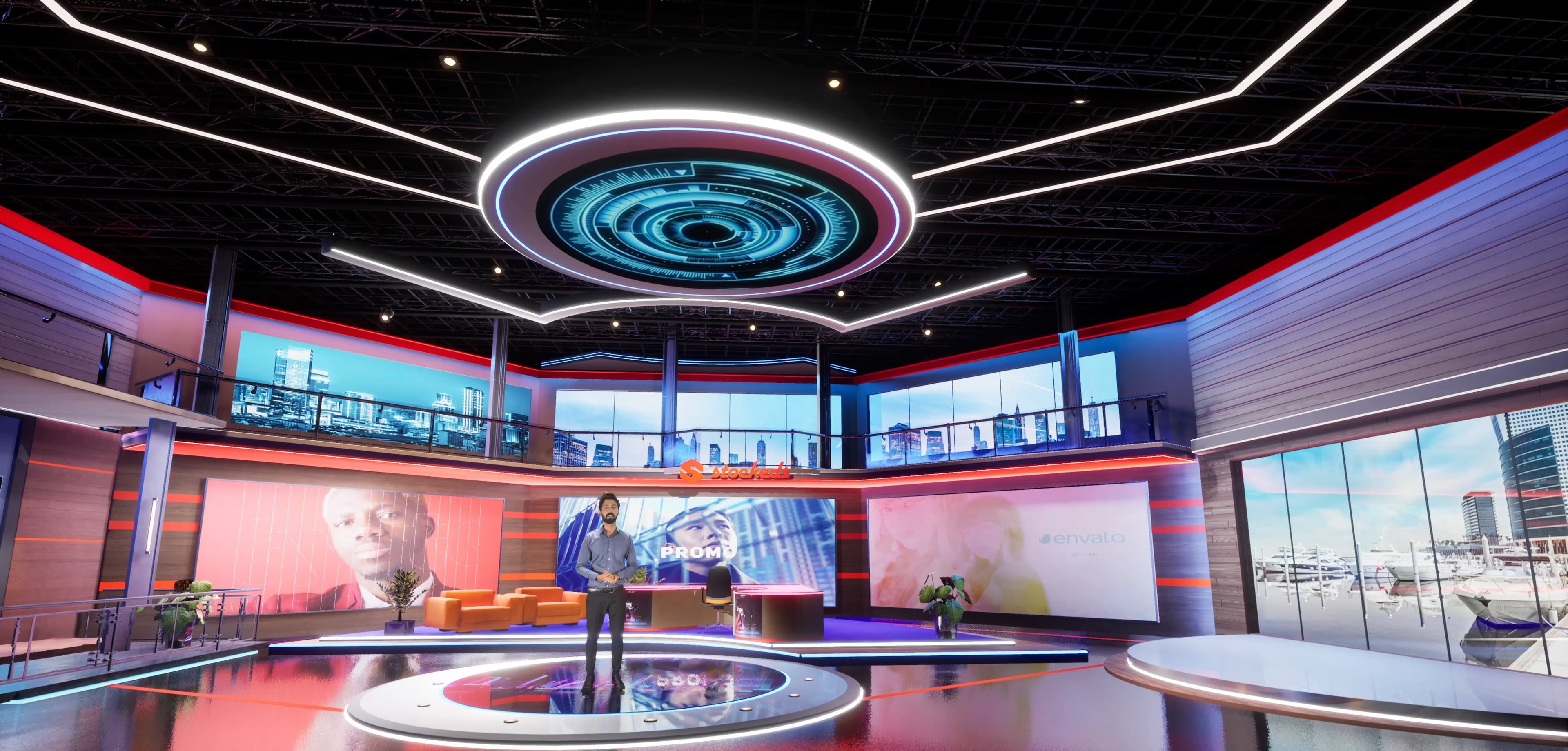 TALKSHOW OPQR1 | Unreal Engine Corporate Virtual Set-7