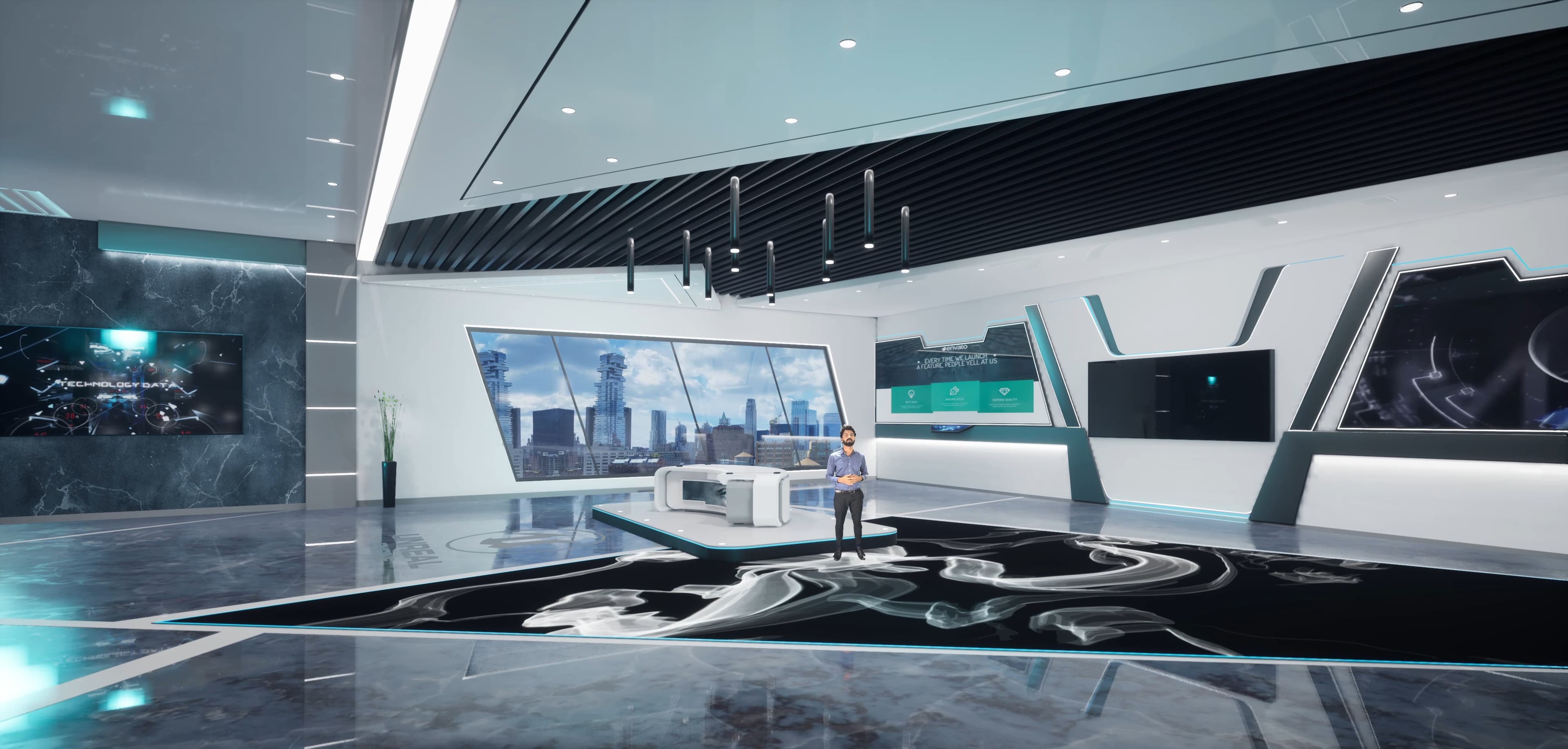 TALKSHOW TLK7W | Unreal Engine Corporate Virtual Set-5