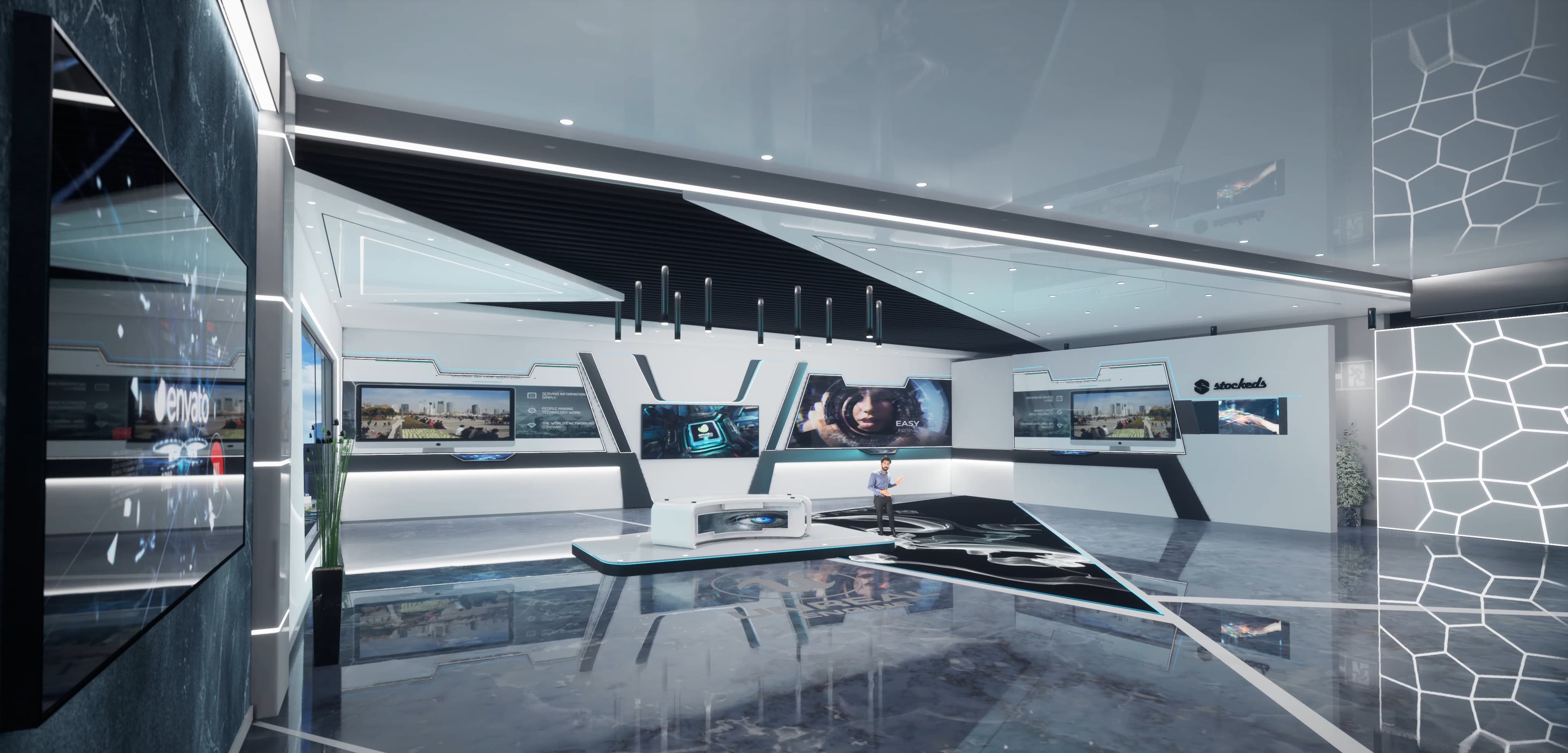 TALKSHOW TLK7W | Unreal Engine Corporate Virtual Set-8