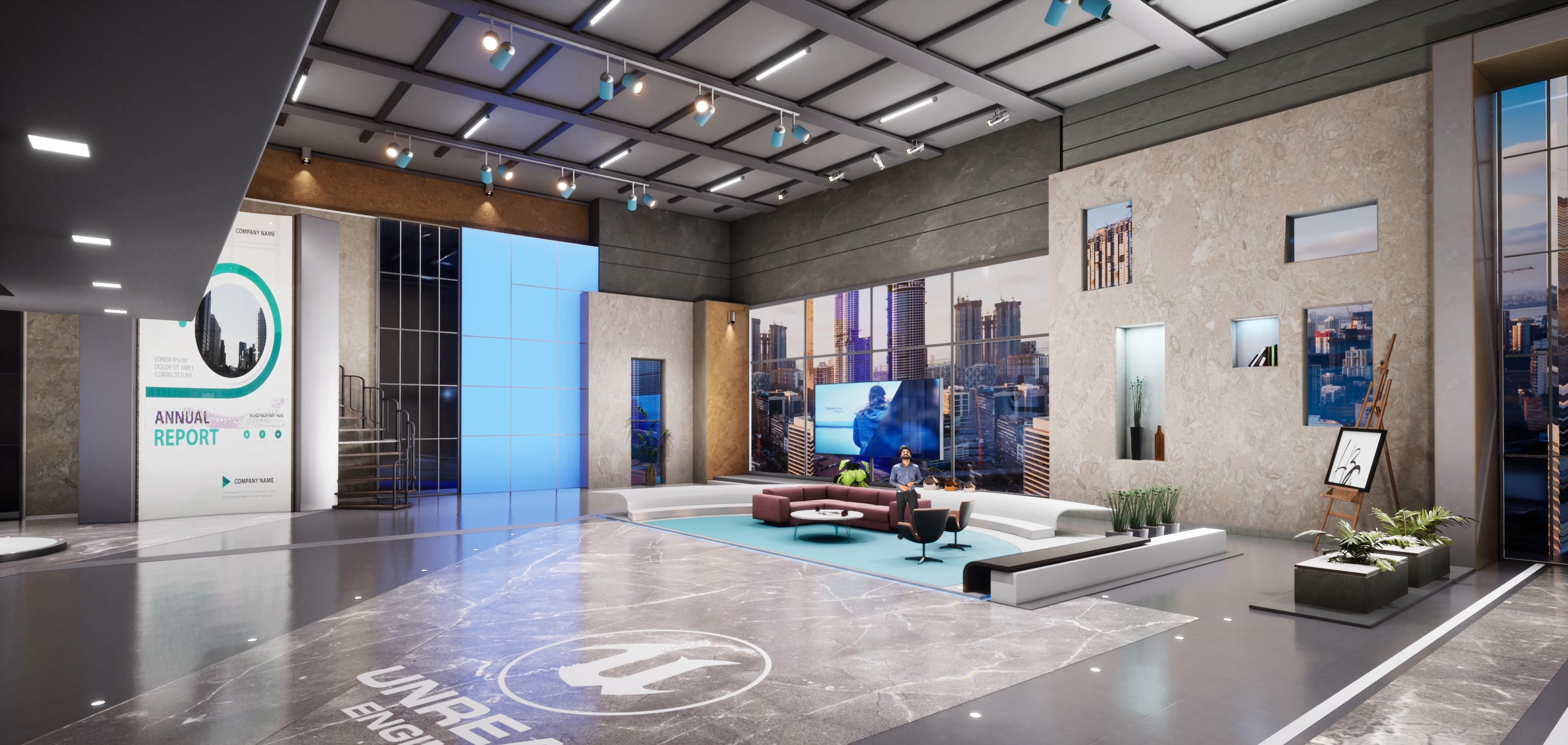 TALKSHOW UYNSM | Unreal Engine Corporate Virtual Set