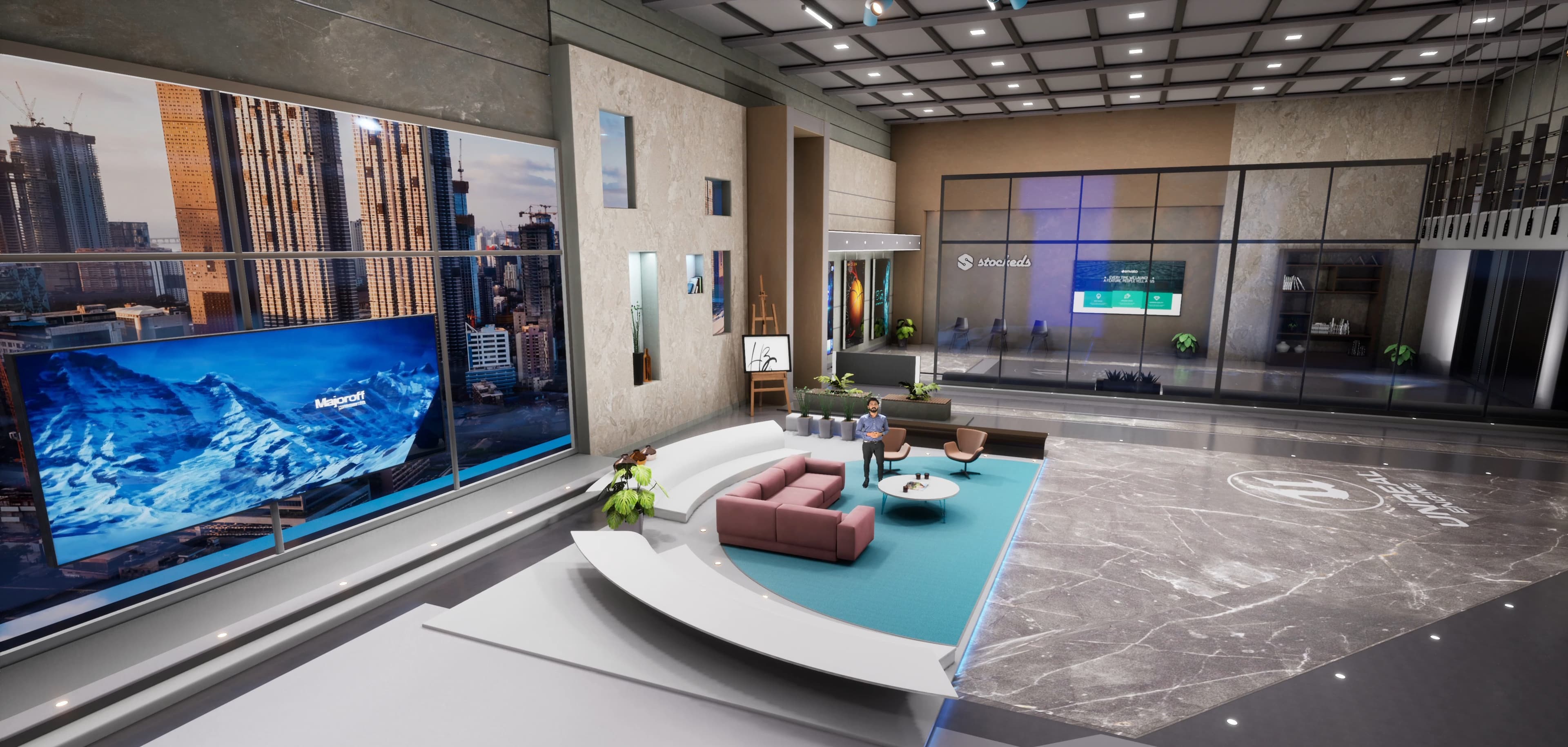 TALKSHOW UYNSM | Unreal Engine Corporate Virtual Set-3