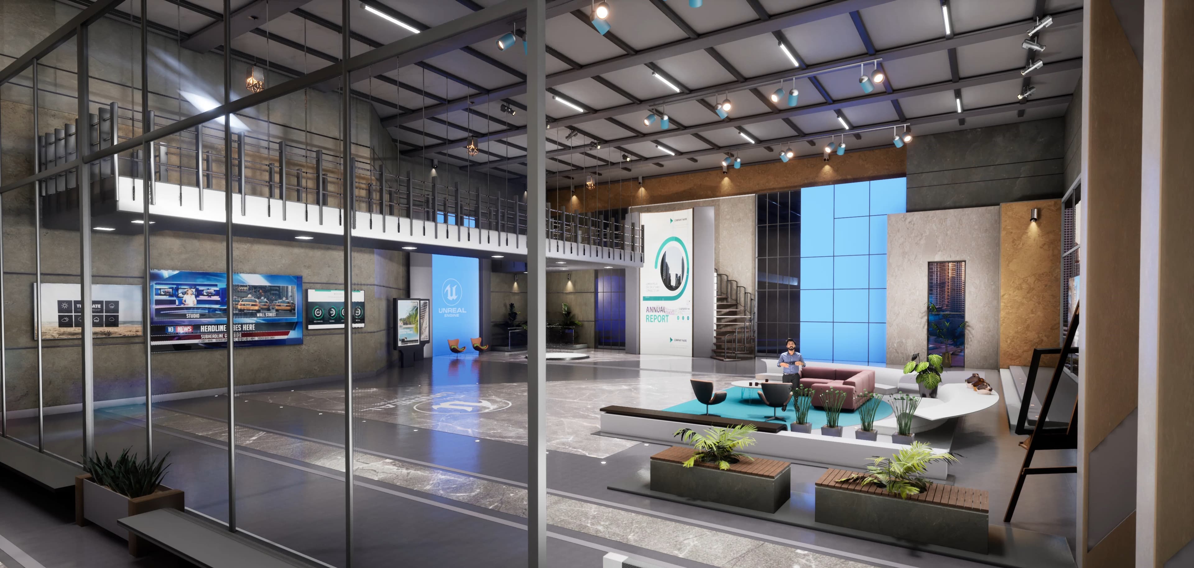 TALKSHOW UYNSM | Unreal Engine Corporate Virtual Set-5