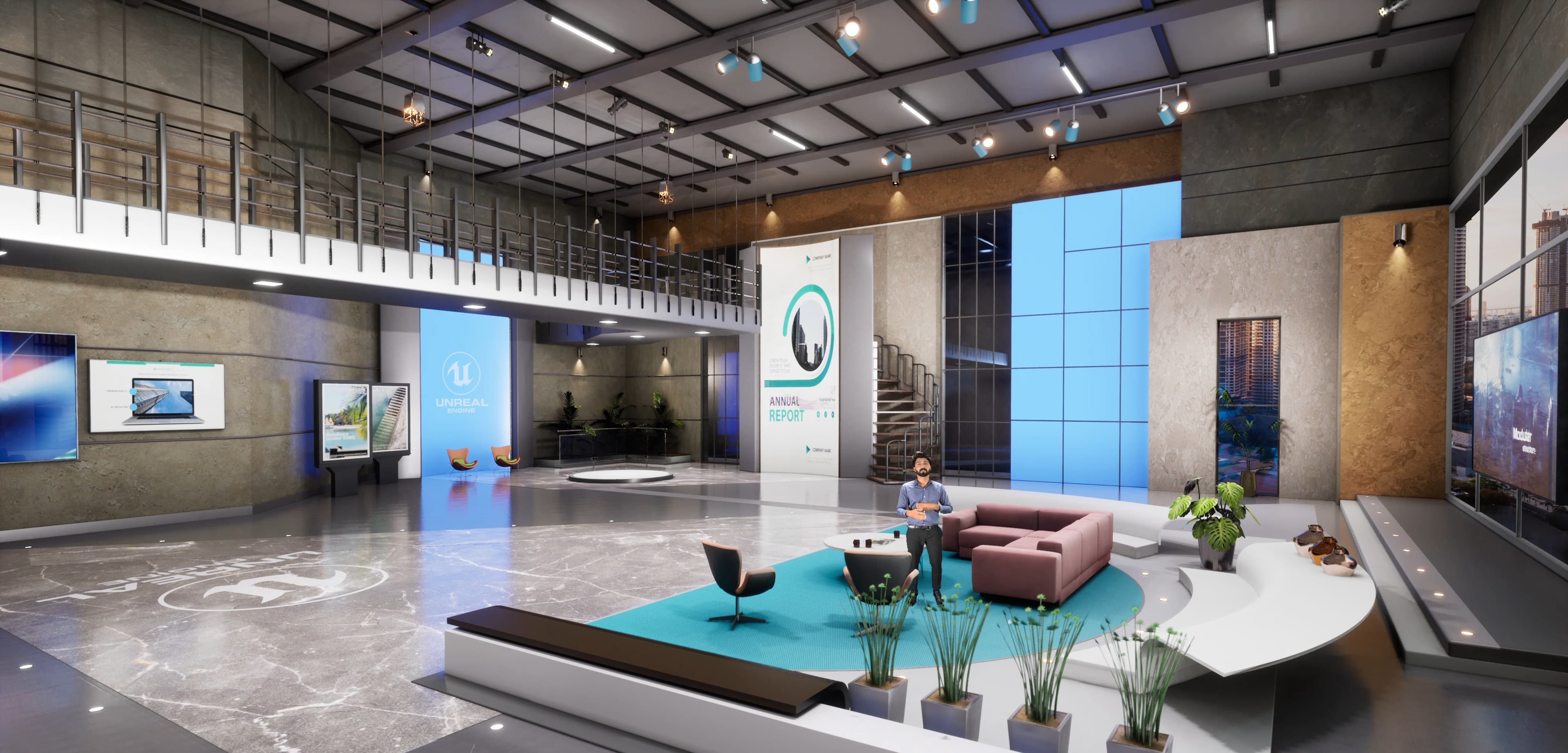 TALKSHOW UYNSM | Unreal Engine Corporate Virtual Set-6