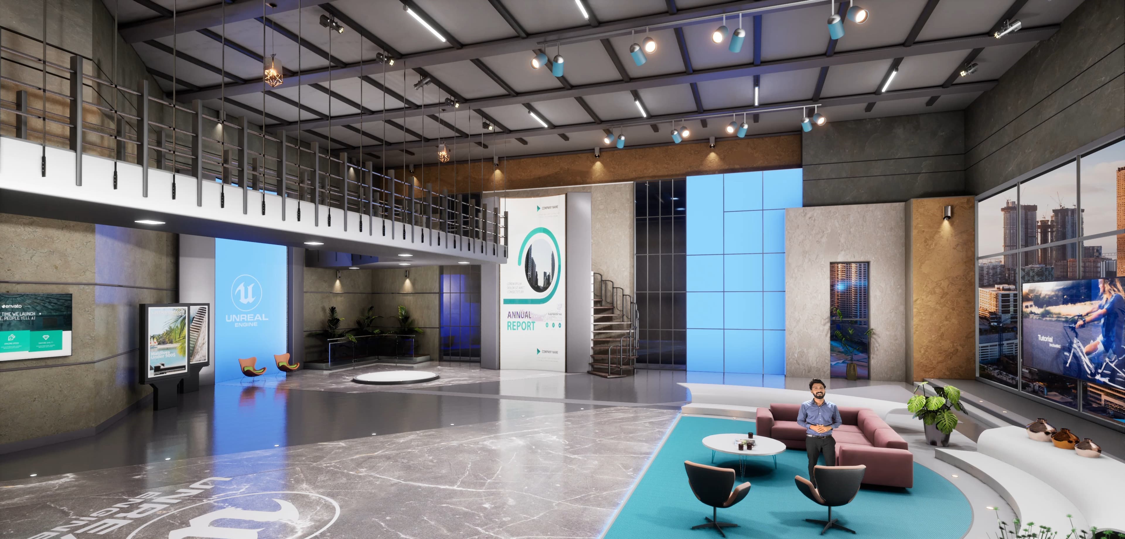 TALKSHOW UYNSM | Unreal Engine Corporate Virtual Set-7