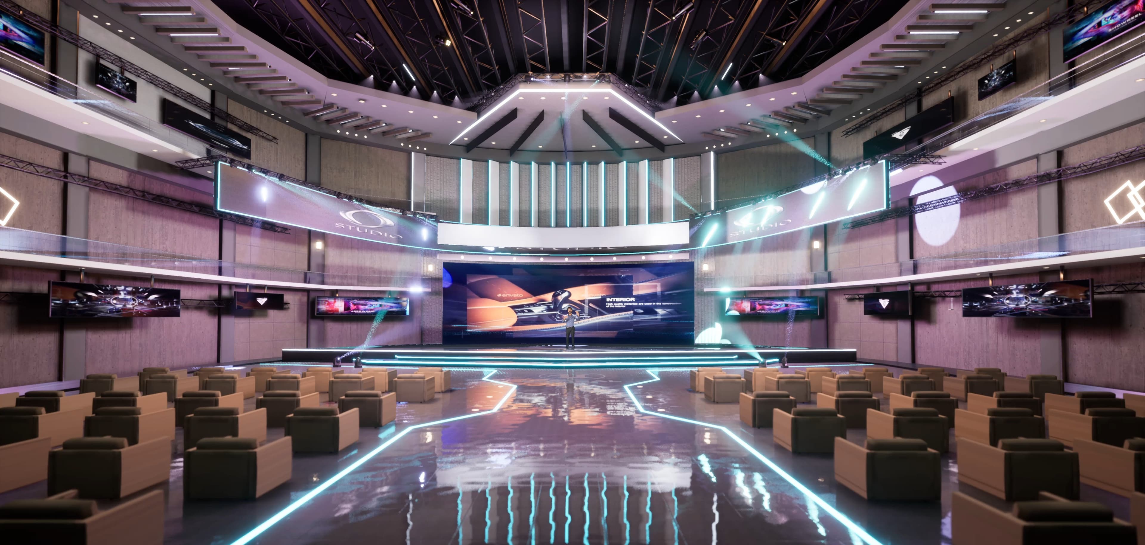 STAGE YDBJS | DMX | Unreal Engine Corporate Virtual Set