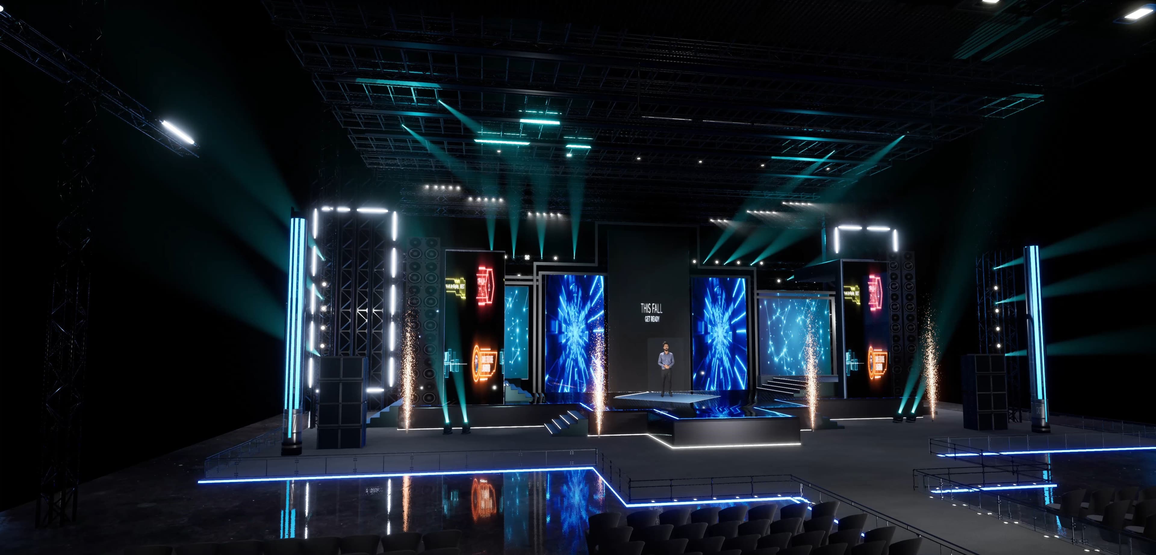 STAGE ZJMX7 | DMX | Unreal Engine Corporate Virtual Set