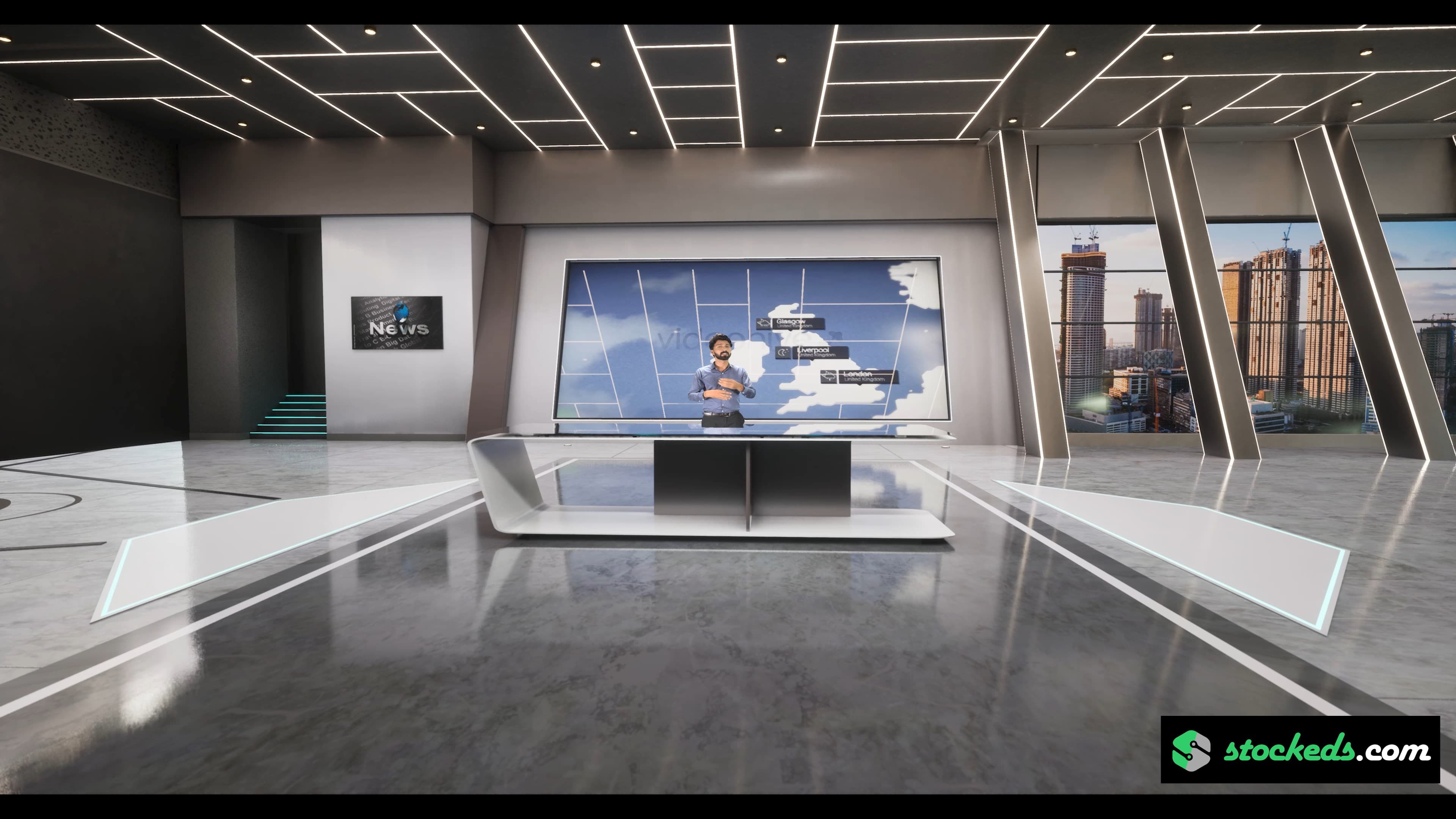 NEWSROOM JTSB7 | Unreal Engine Corporate Virtual Set-4
