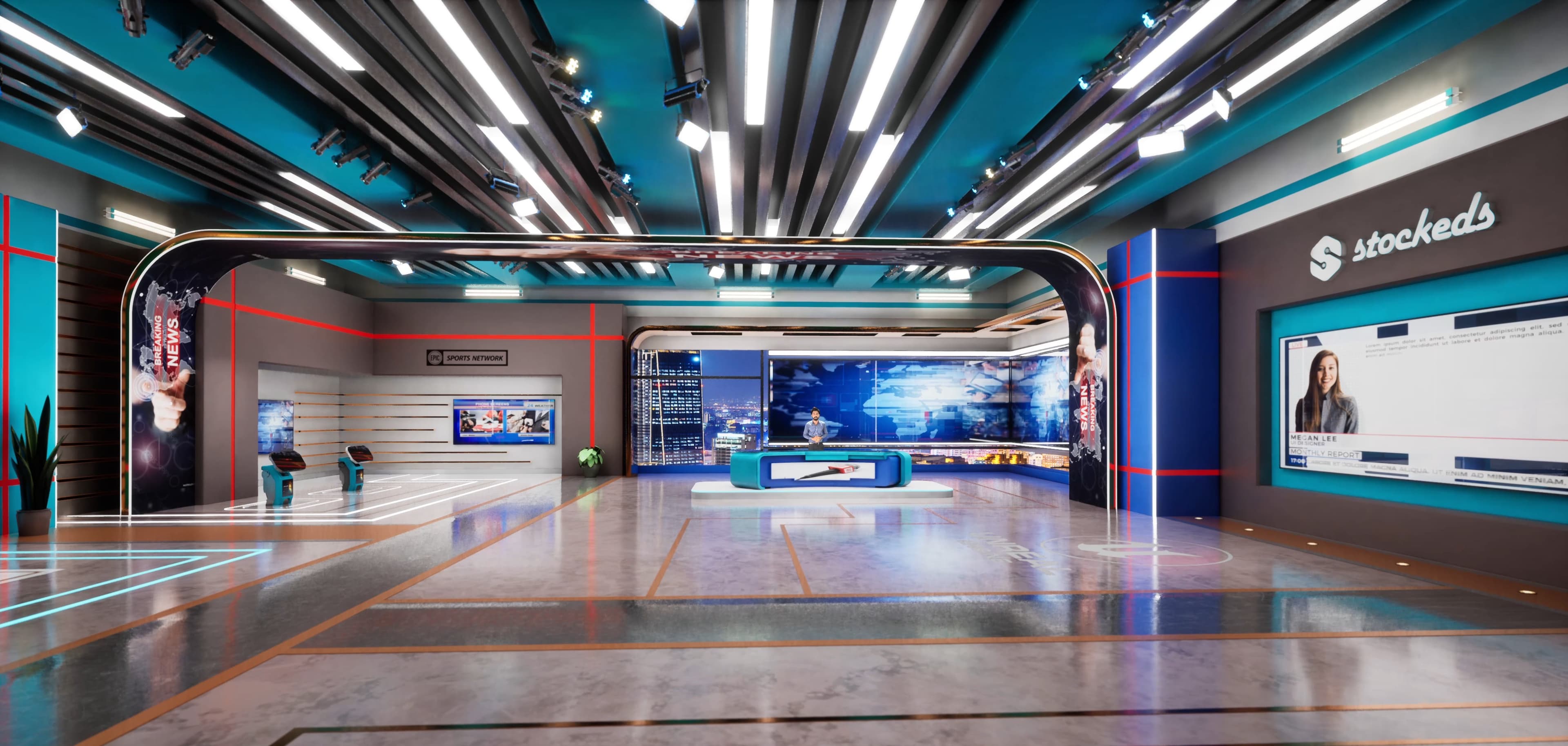 NEWSROOM DSTGF | Unreal Engine Corporate Virtual Set-9
