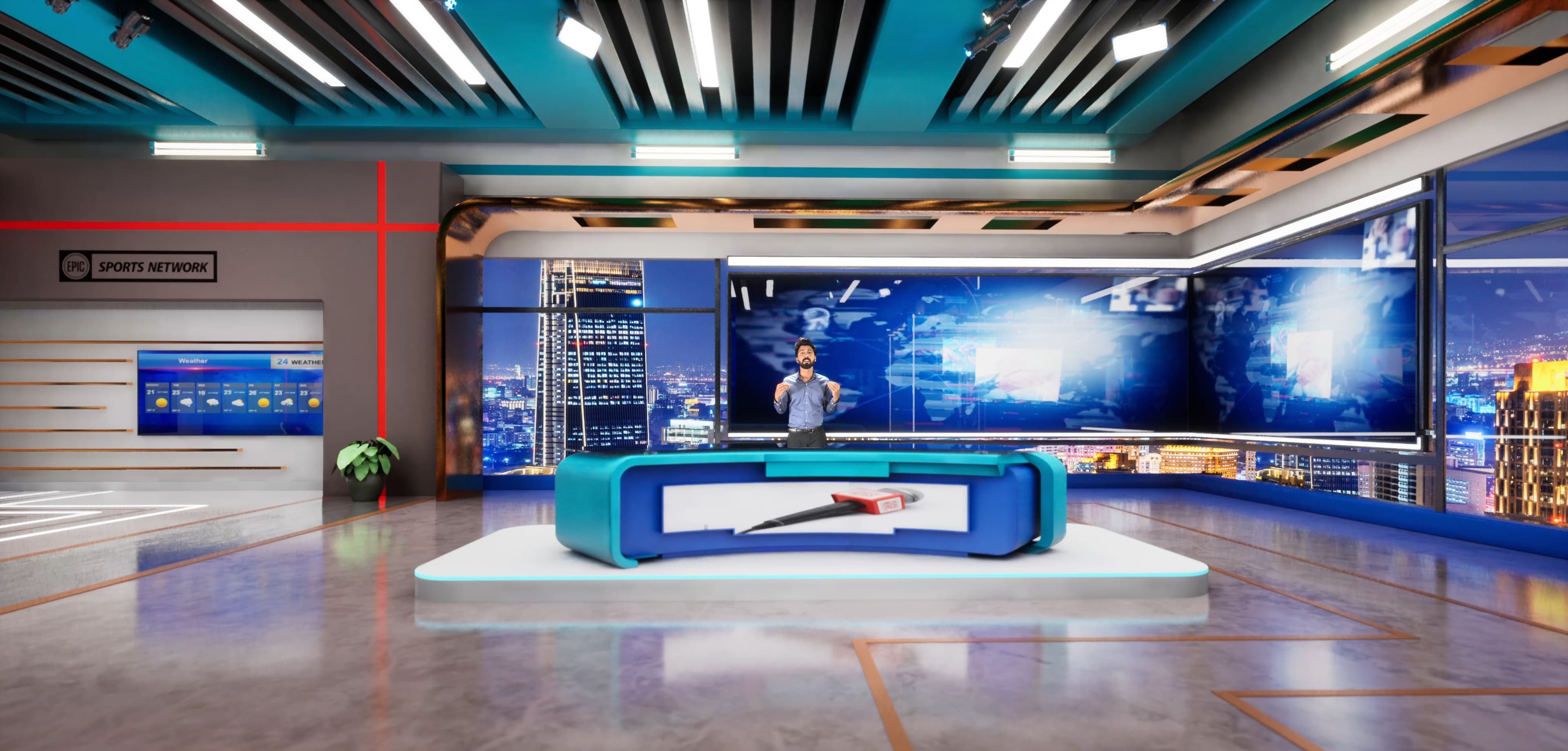 NEWSROOM DSTGF | Unreal Engine Corporate Virtual Set