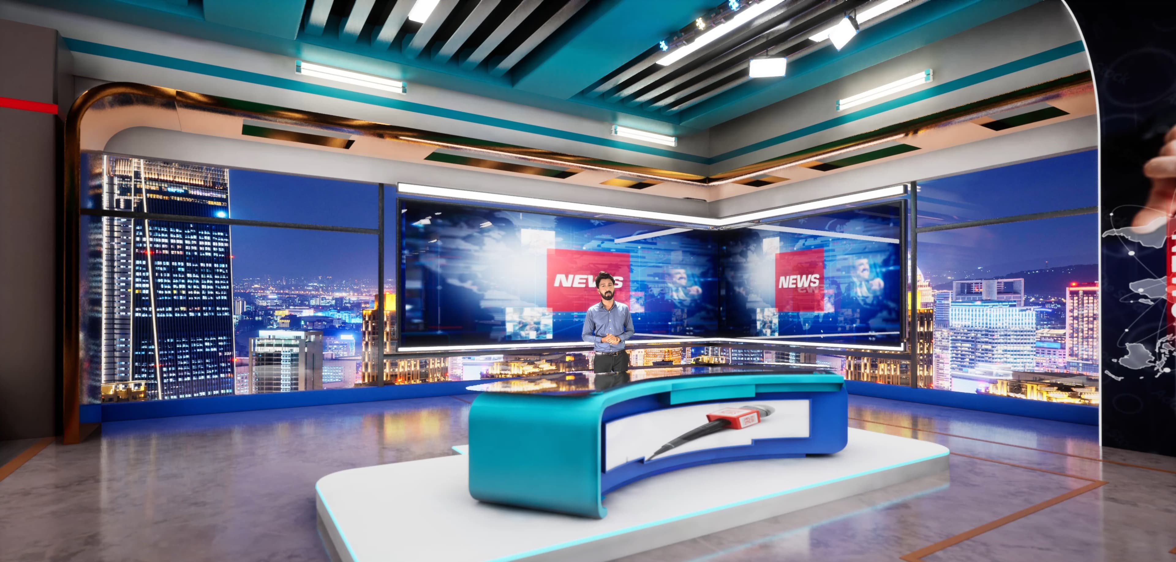 NEWSROOM DSTGF | Unreal Engine Corporate Virtual Set-3