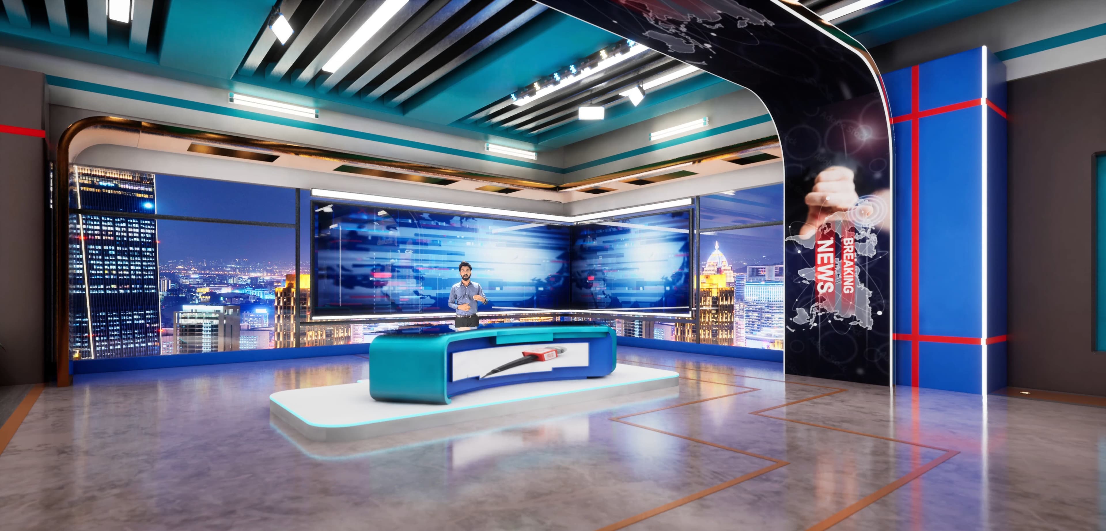 NEWSROOM DSTGF | Unreal Engine Corporate Virtual Set-4