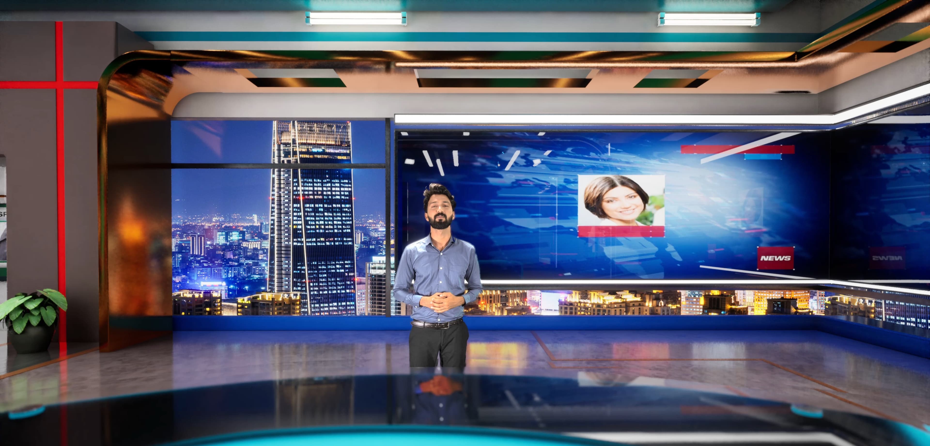 NEWSROOM DSTGF | Unreal Engine Corporate Virtual Set-8