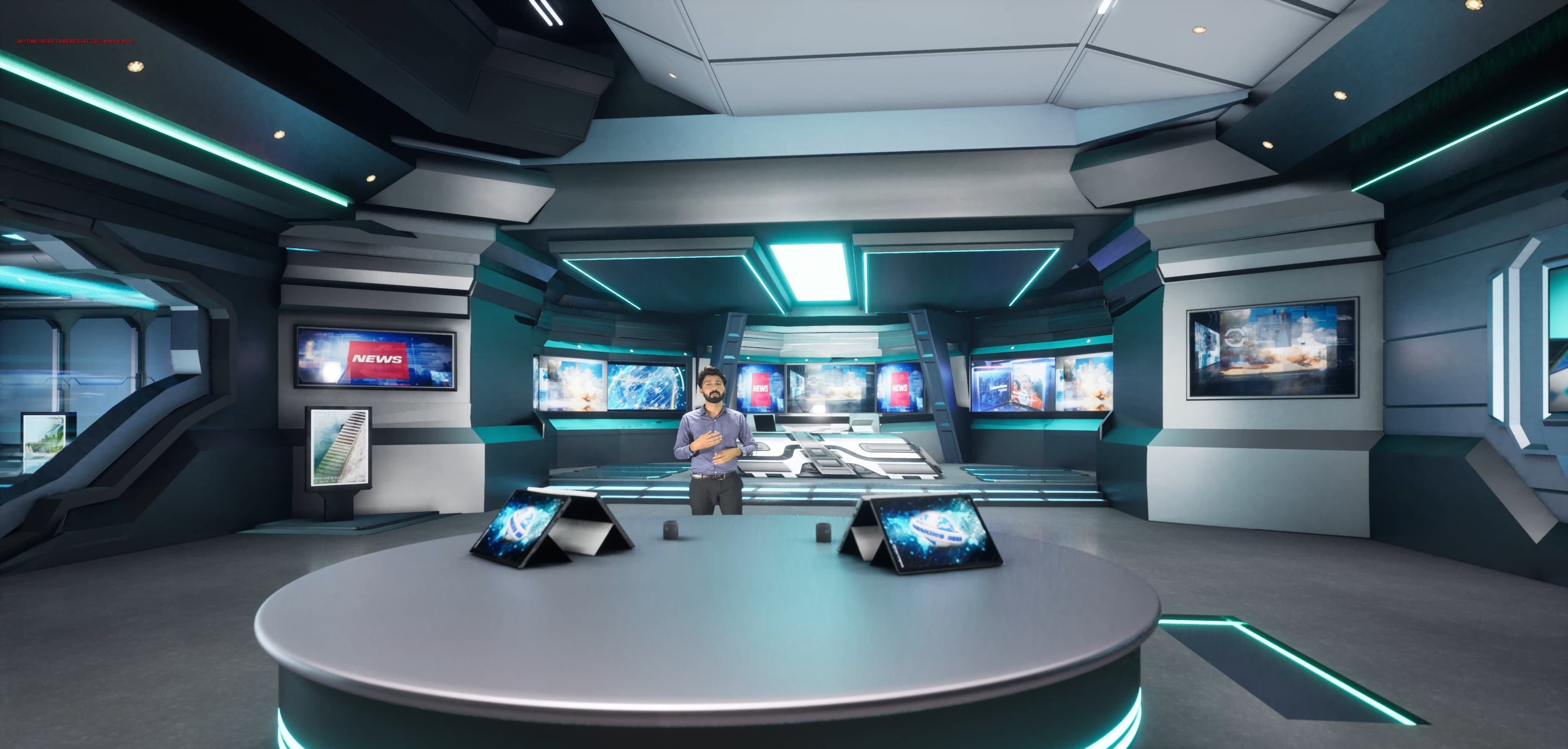 FUTURISTIC NEWSROOM ISGB6 | Unreal Engine Corporate Virtual Set-3