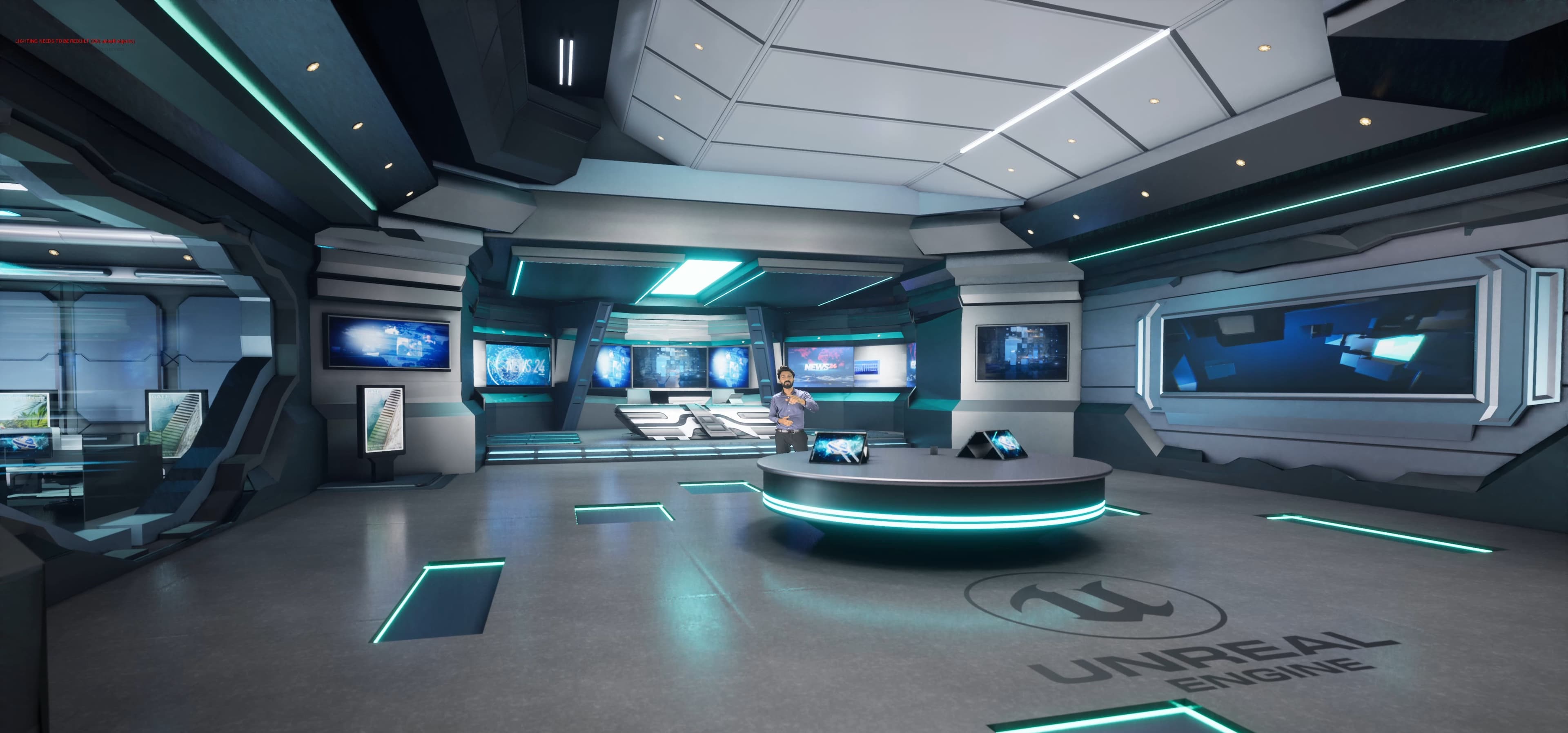 FUTURISTIC NEWSROOM ISGB6 | Unreal Engine Corporate Virtual Set-5