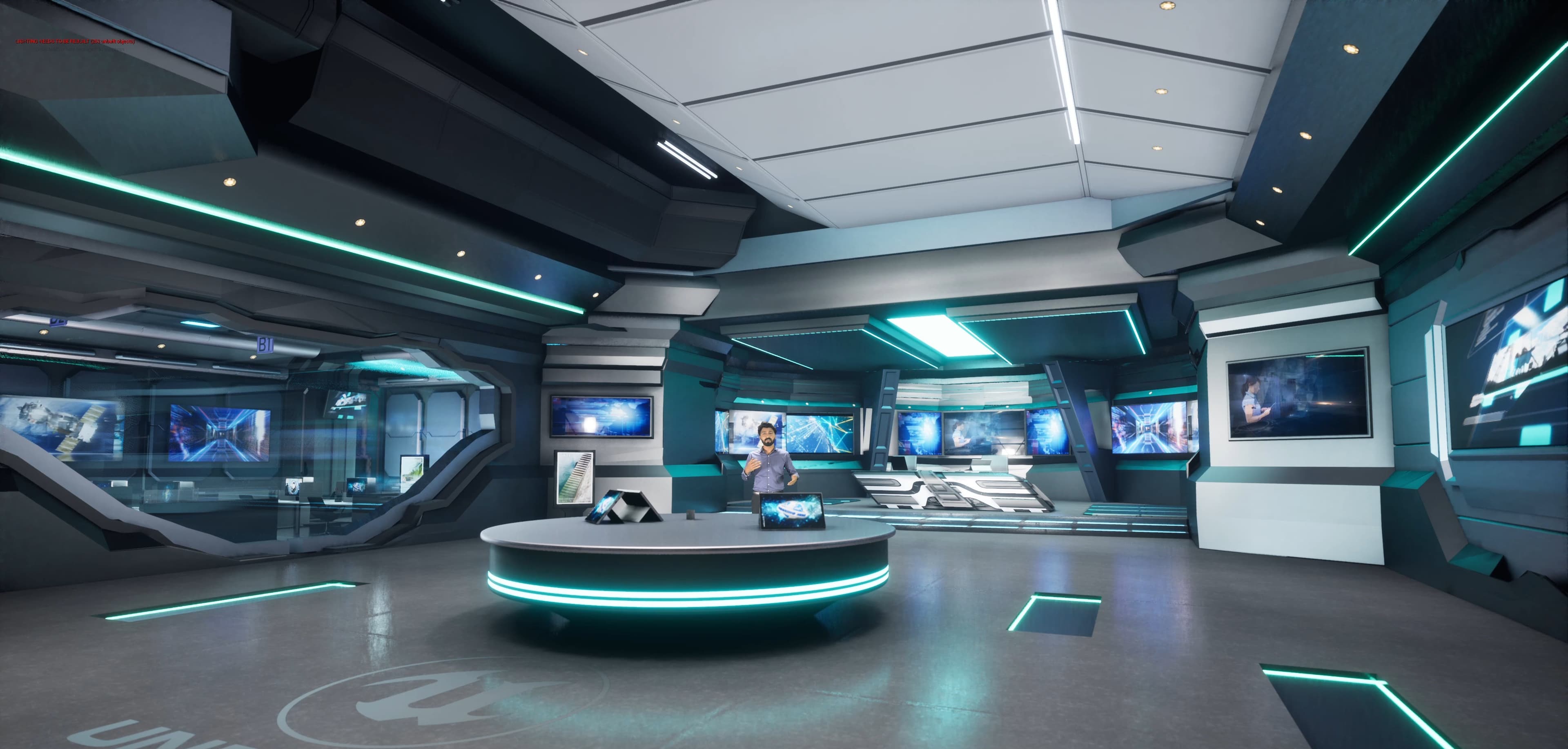 FUTURISTIC NEWSROOM ISGB6 | Unreal Engine Corporate Virtual Set-8