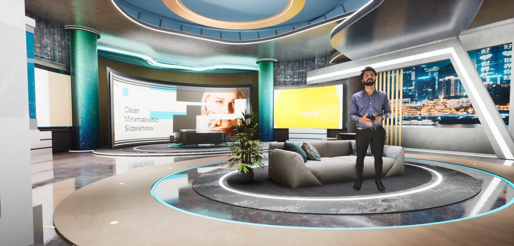 TALKSHOW JEGSS | Unreal Engine Corporate Virtual Set-6