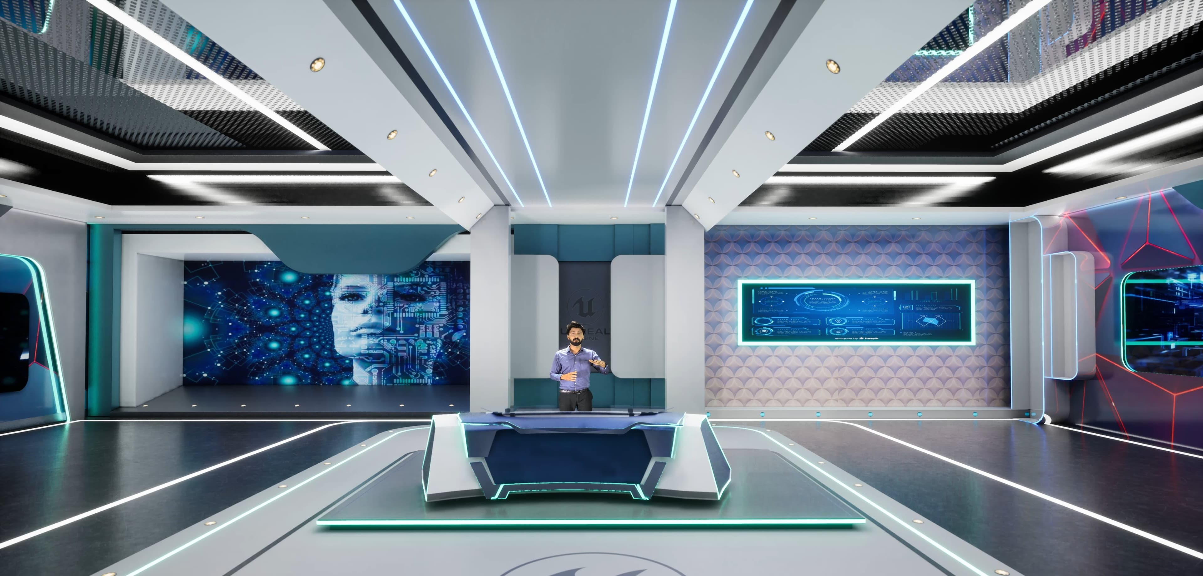 TALKSHOW KMSTG | Unreal Engine Corporate Virtual Set-3