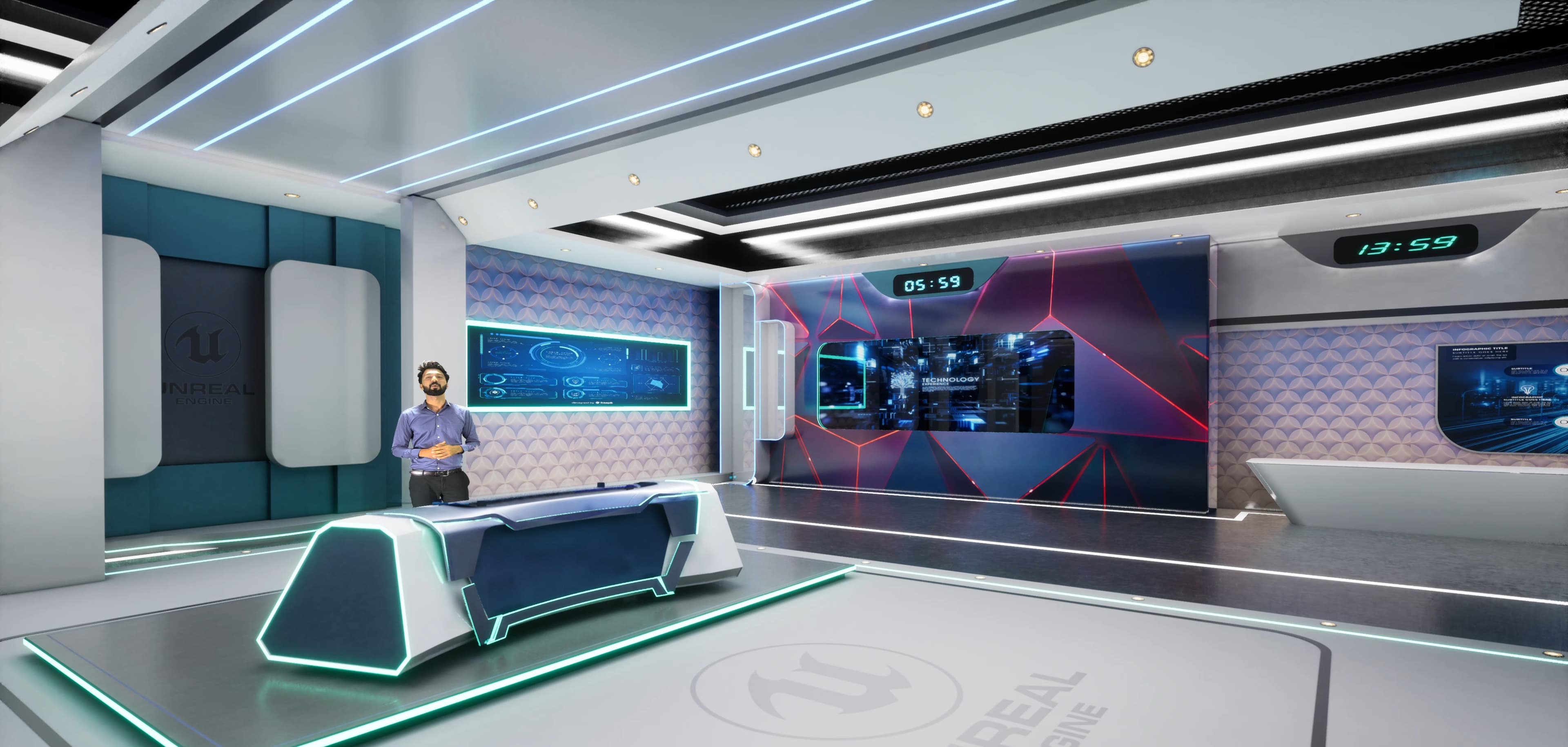 TALKSHOW KMSTG | Unreal Engine Corporate Virtual Set-4