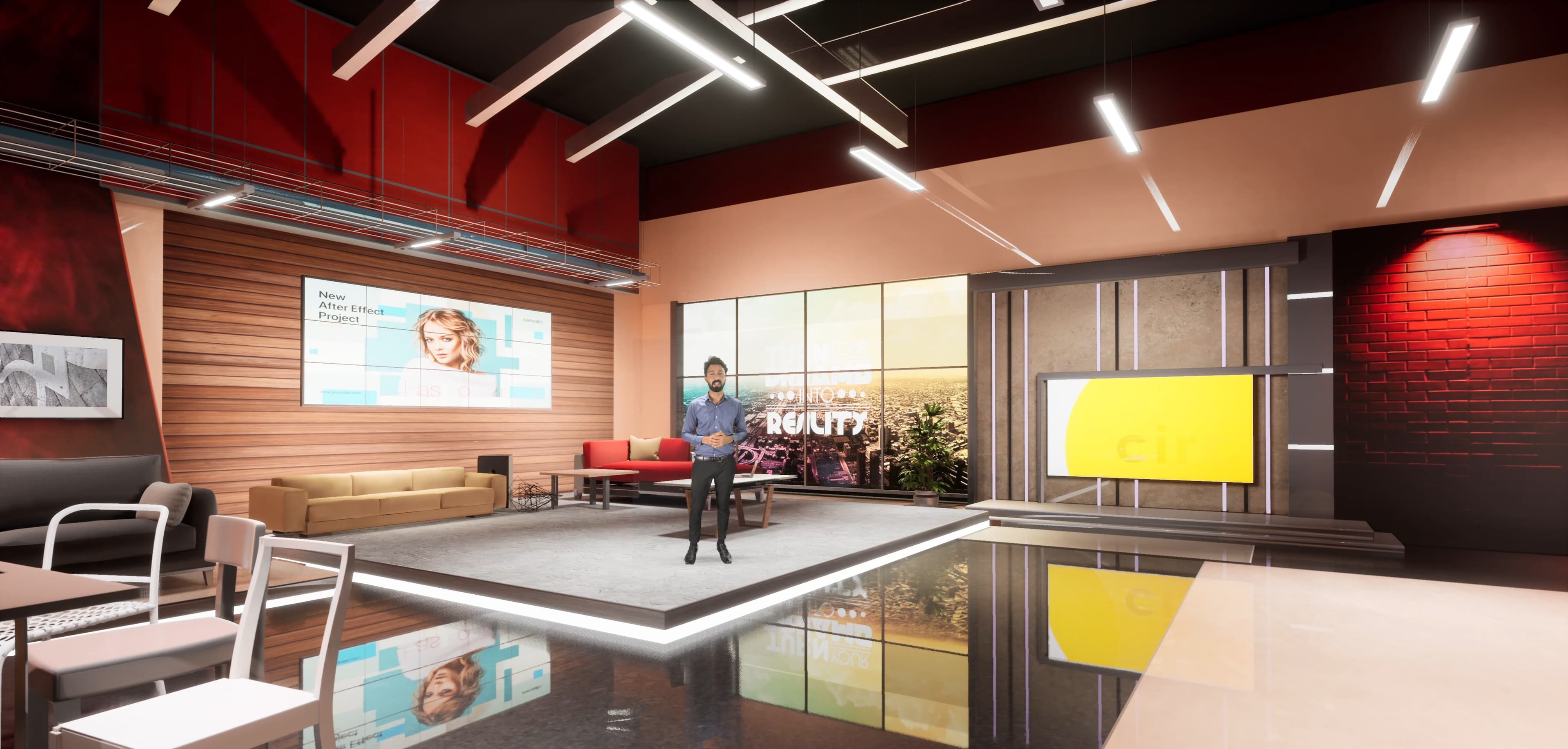 TALKSHOW TFOS6 | Unreal Engine Corporate Virtual Set-4