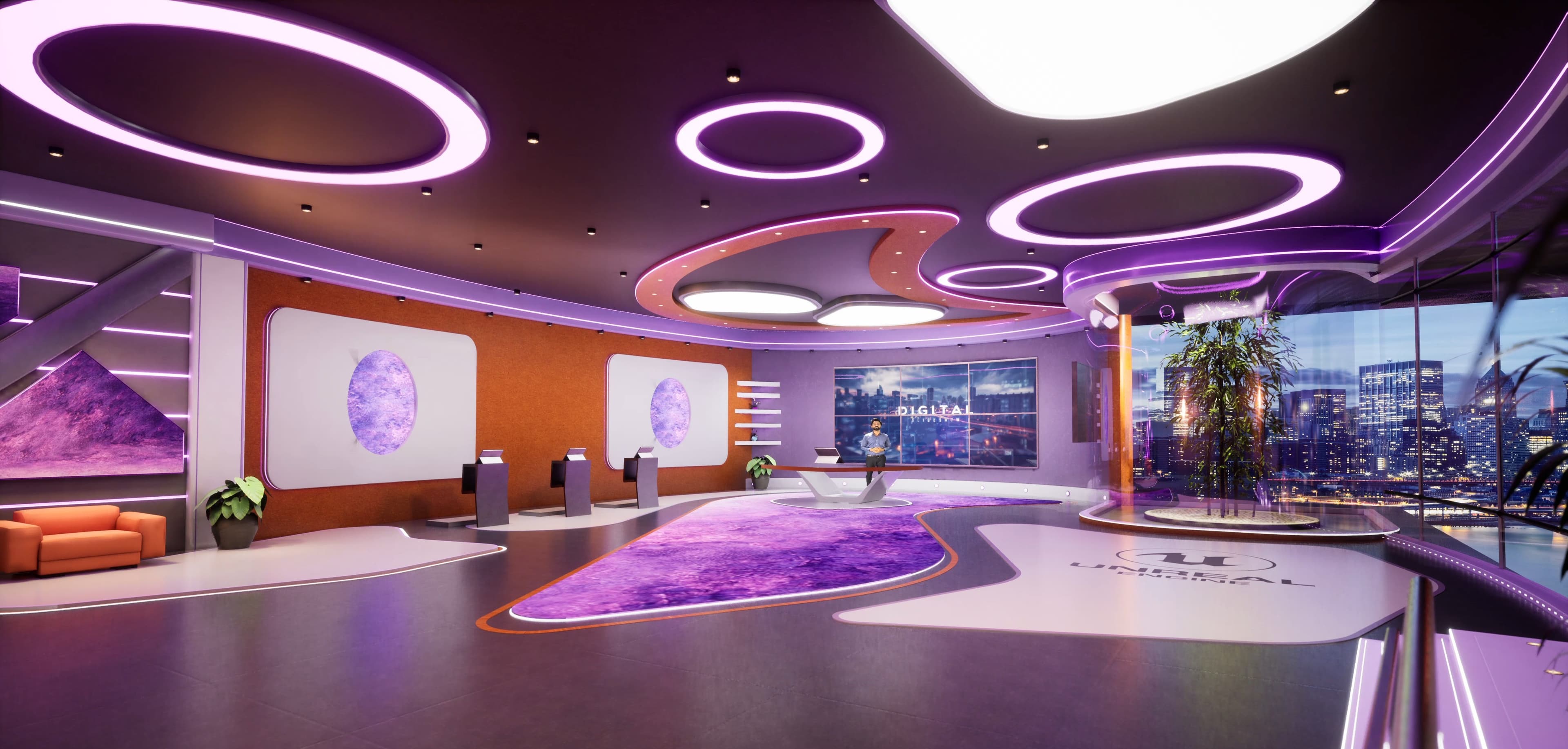 TALKSHOW ASF6D | Unreal Engine Corporate Virtual Set