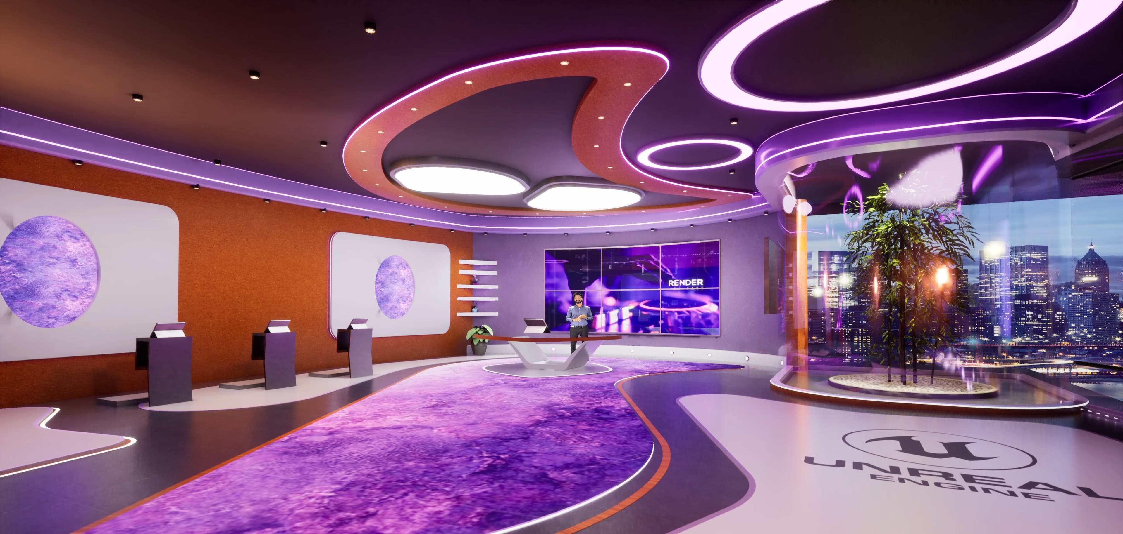 TALKSHOW ASF6D | Unreal Engine Corporate Virtual Set-6