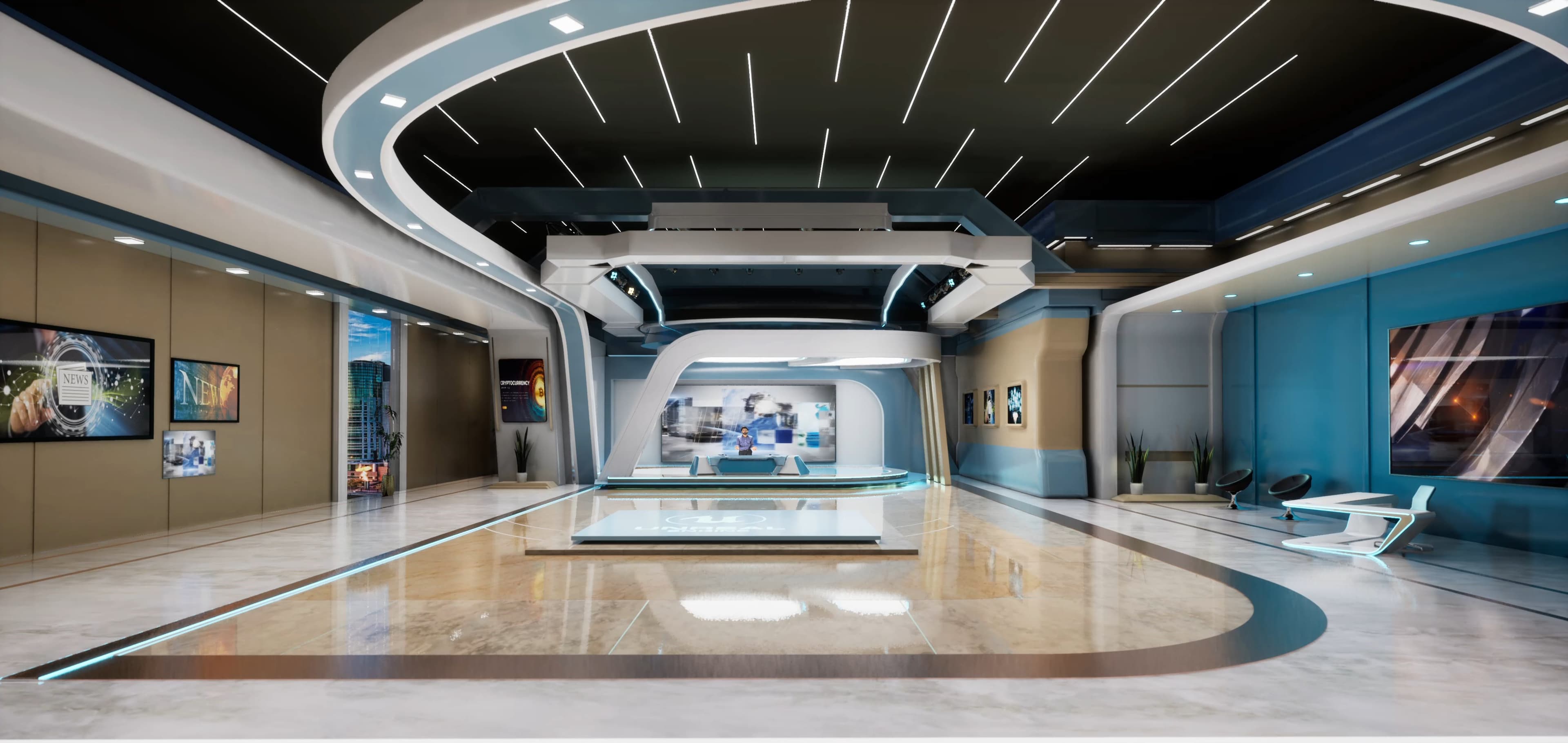 NEWSROOM DPILY6 | Unreal Engine Corporate Virtual Set