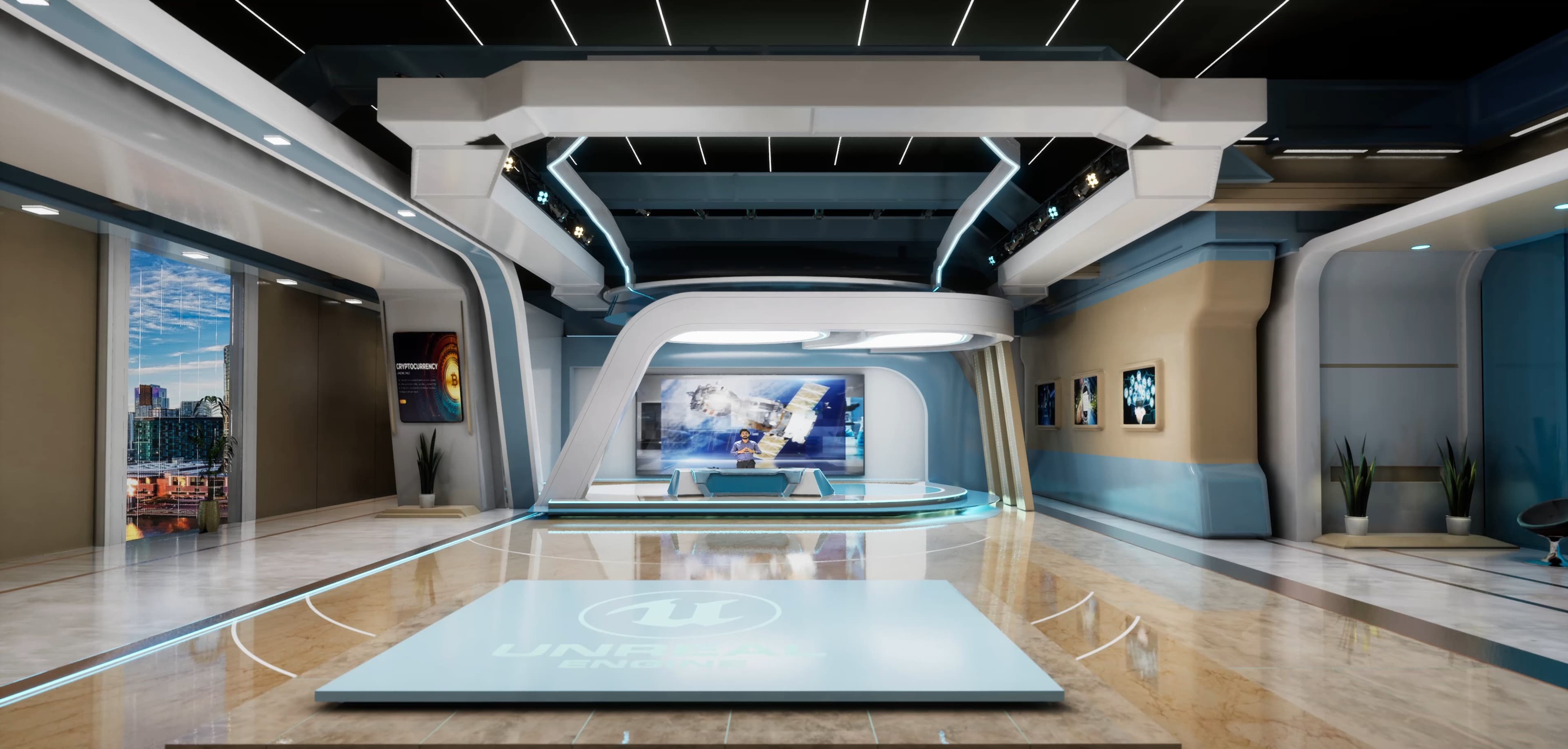 NEWSROOM DPILY6 | Unreal Engine Corporate Virtual Set-2