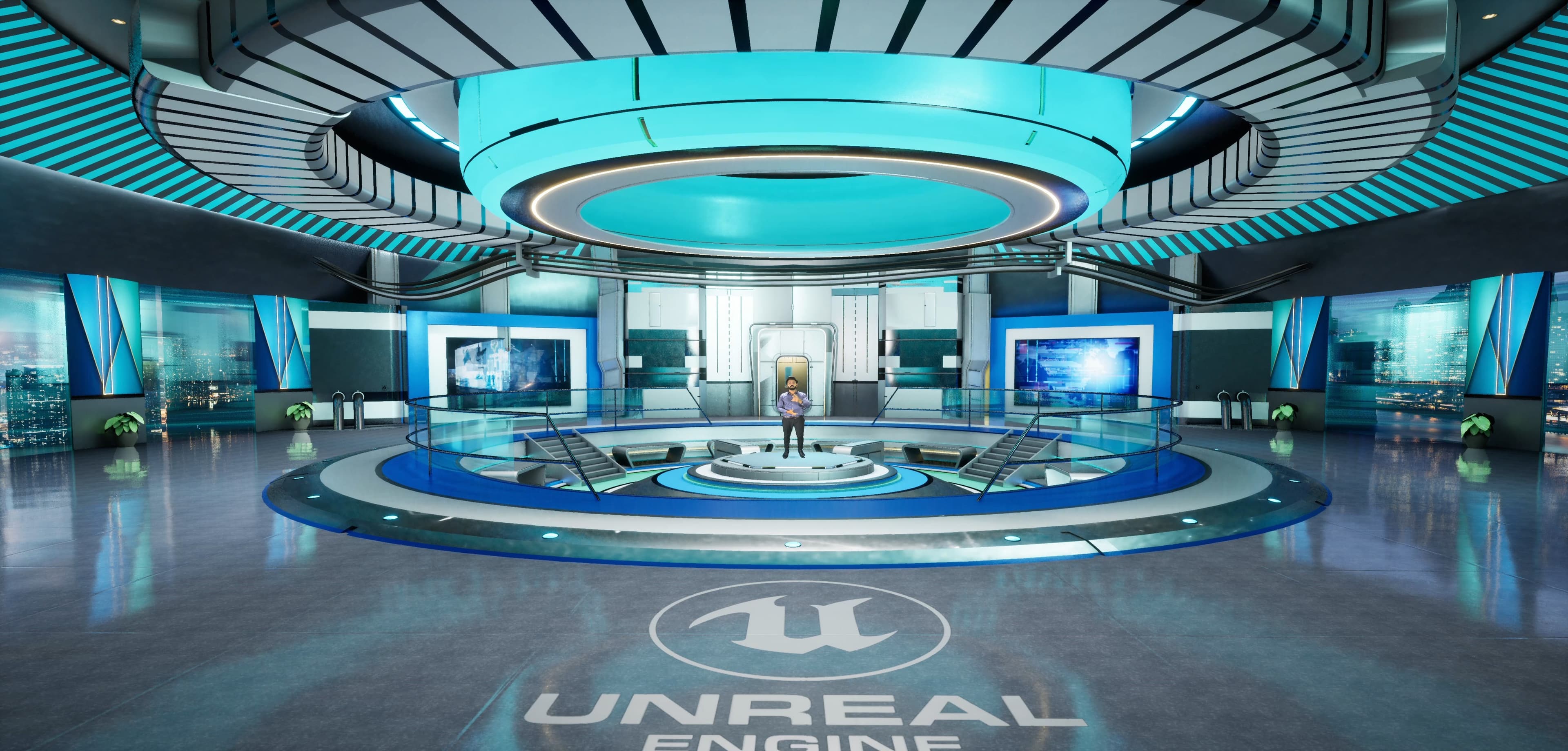 NEWSROOM NMSAB6 | Unreal Engine Corporate Virtual Set