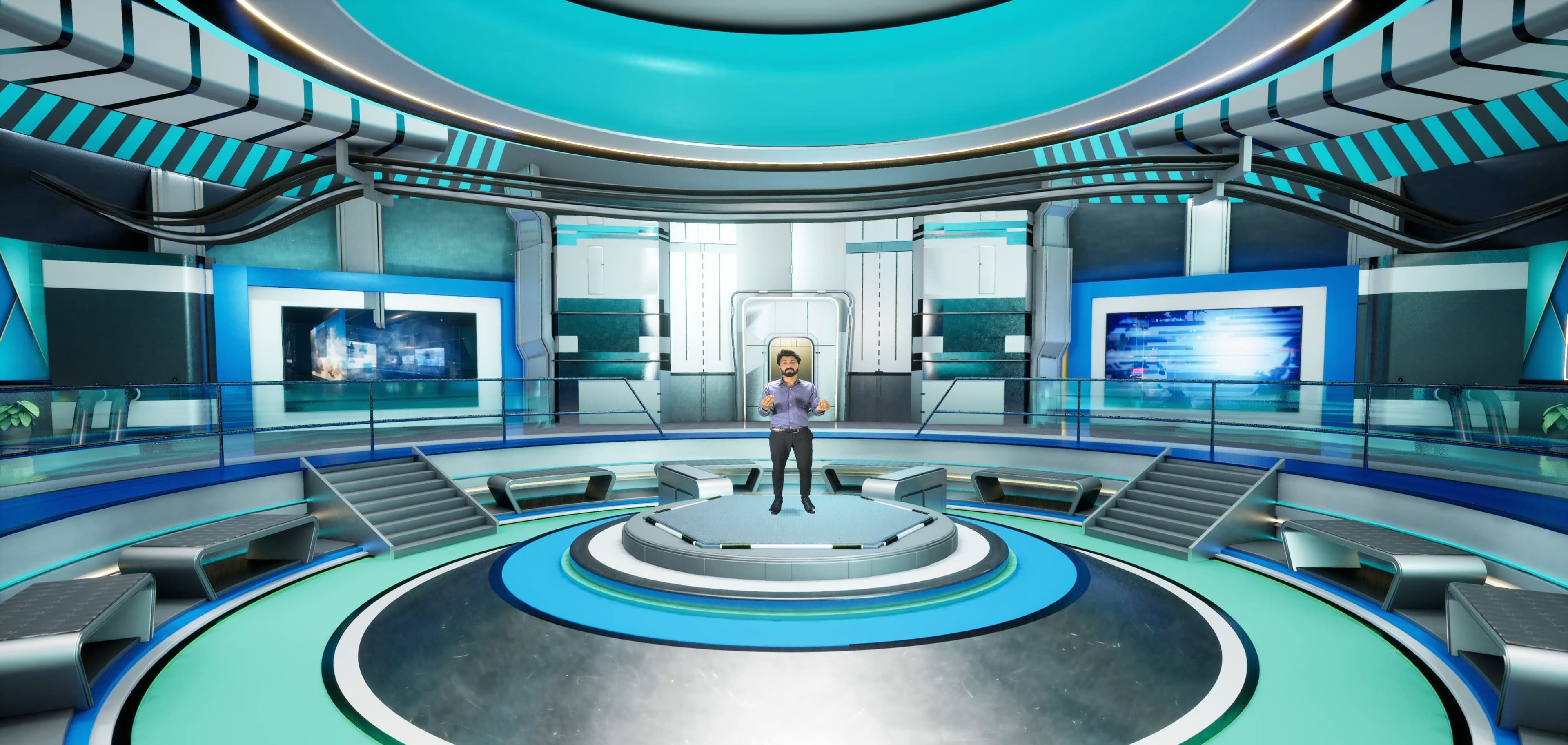 NEWSROOM NMSAB6 | Unreal Engine Corporate Virtual Set-2