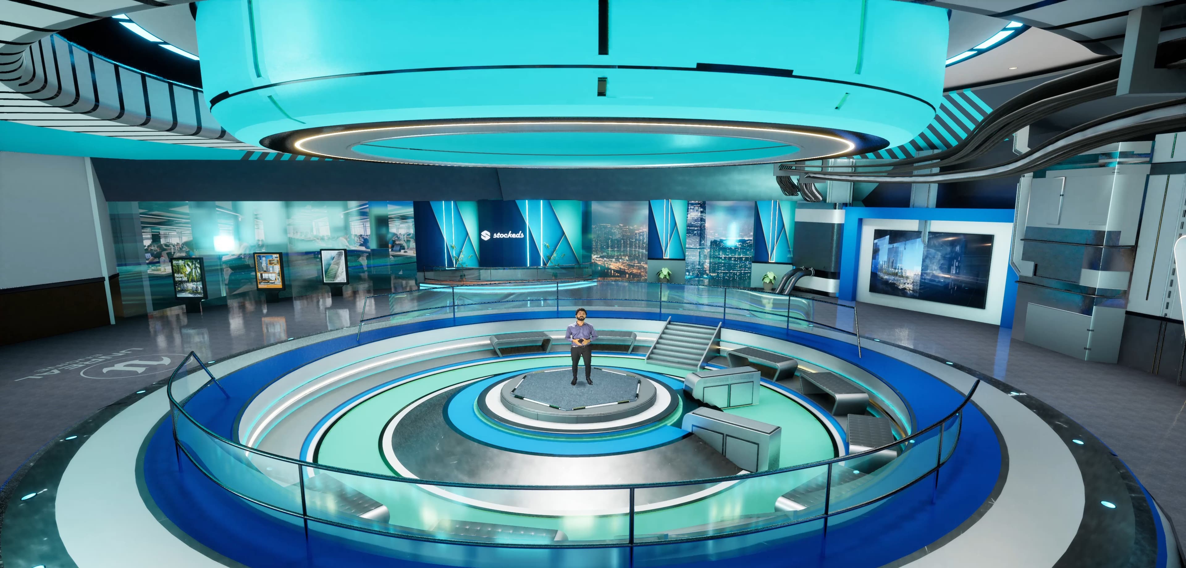 NEWSROOM NMSAB6 | Unreal Engine Corporate Virtual Set-3