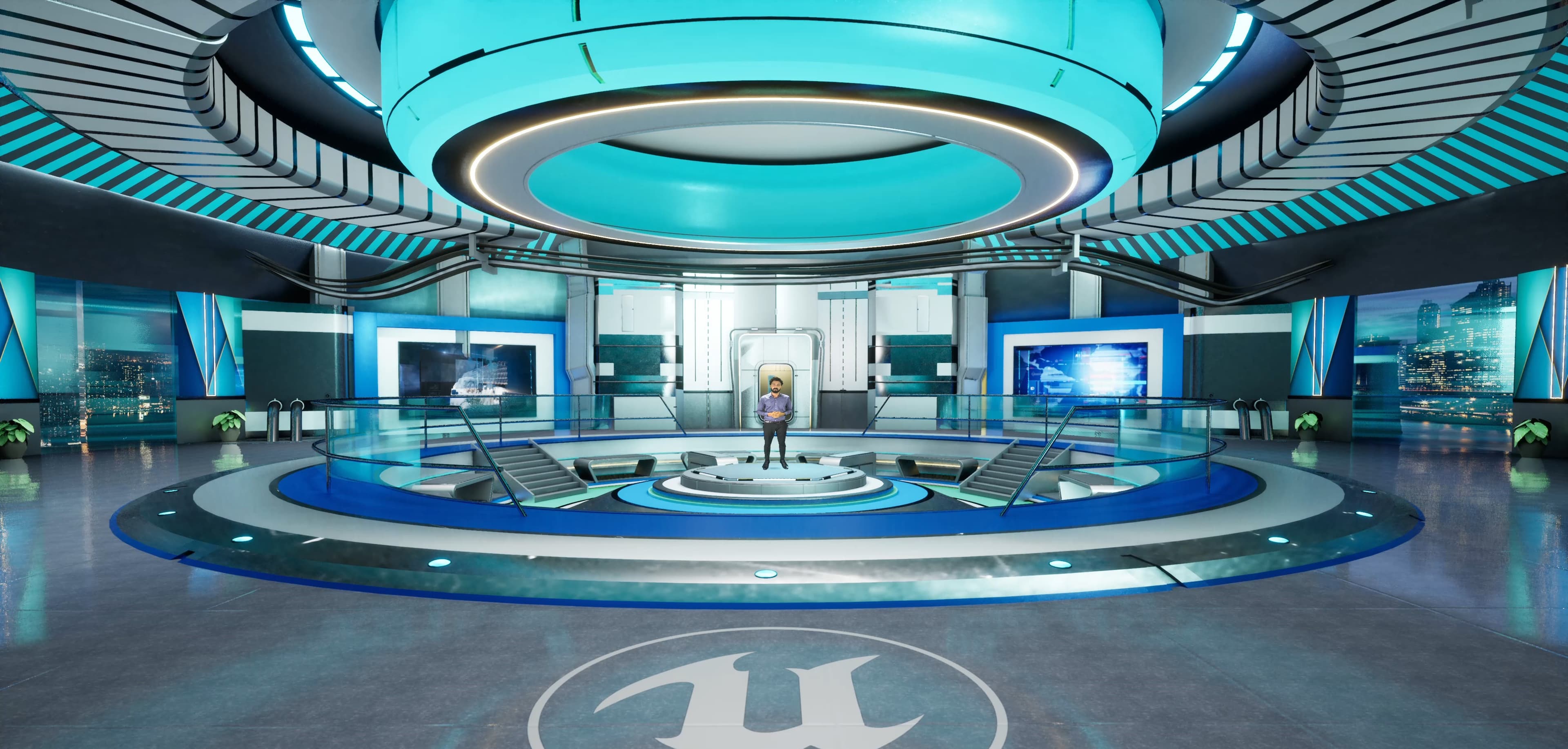 NEWSROOM NMSAB6 | Unreal Engine Corporate Virtual Set-6