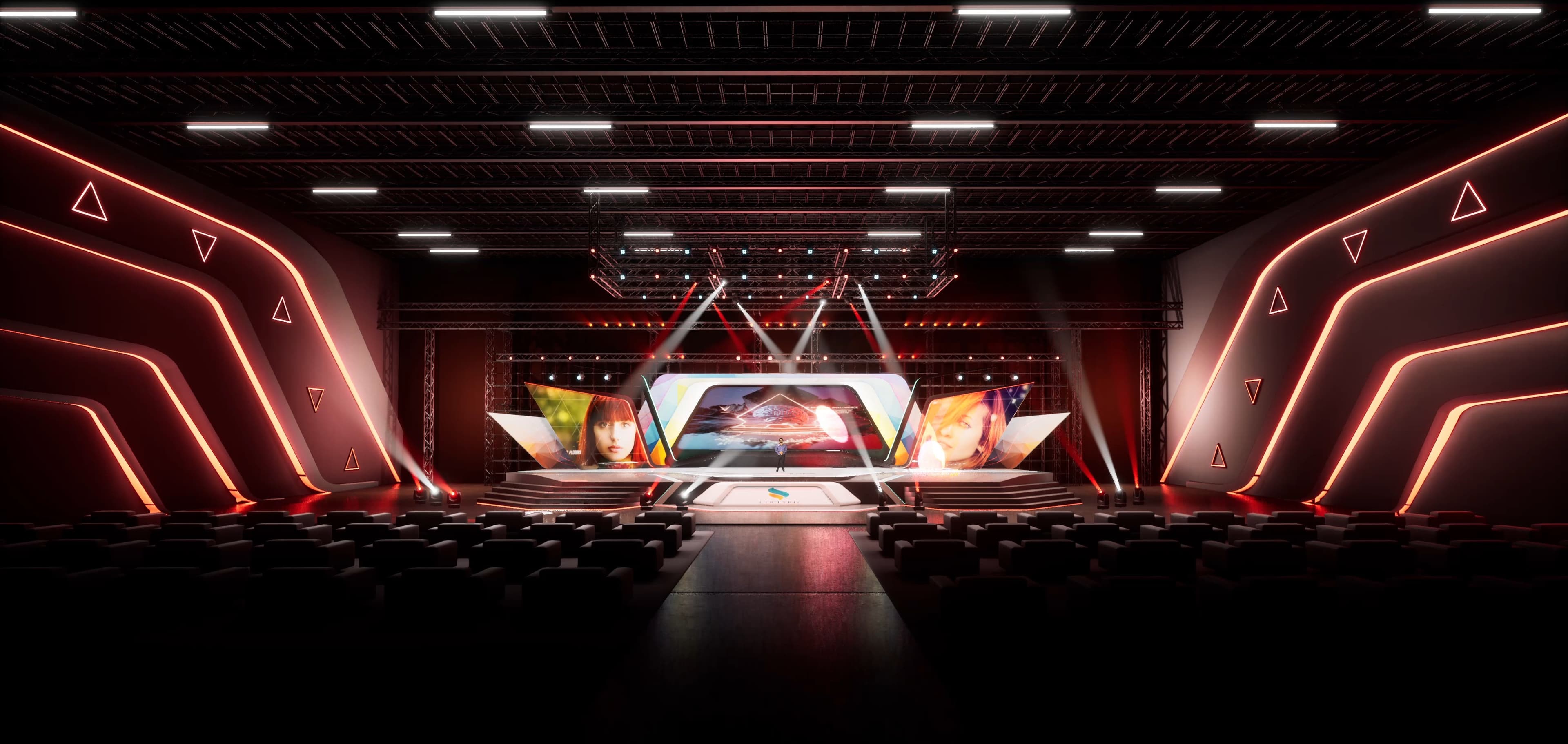 STAGE PERTY | DMX | Unreal Engine Corporate Virtual Set