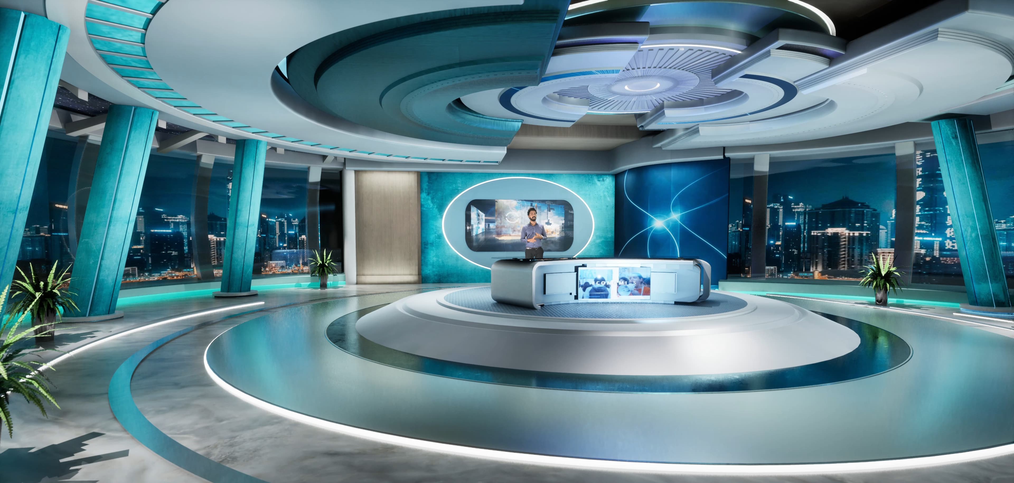 TALKSHOW SZET1 | Unreal Engine Corporate Virtual Set