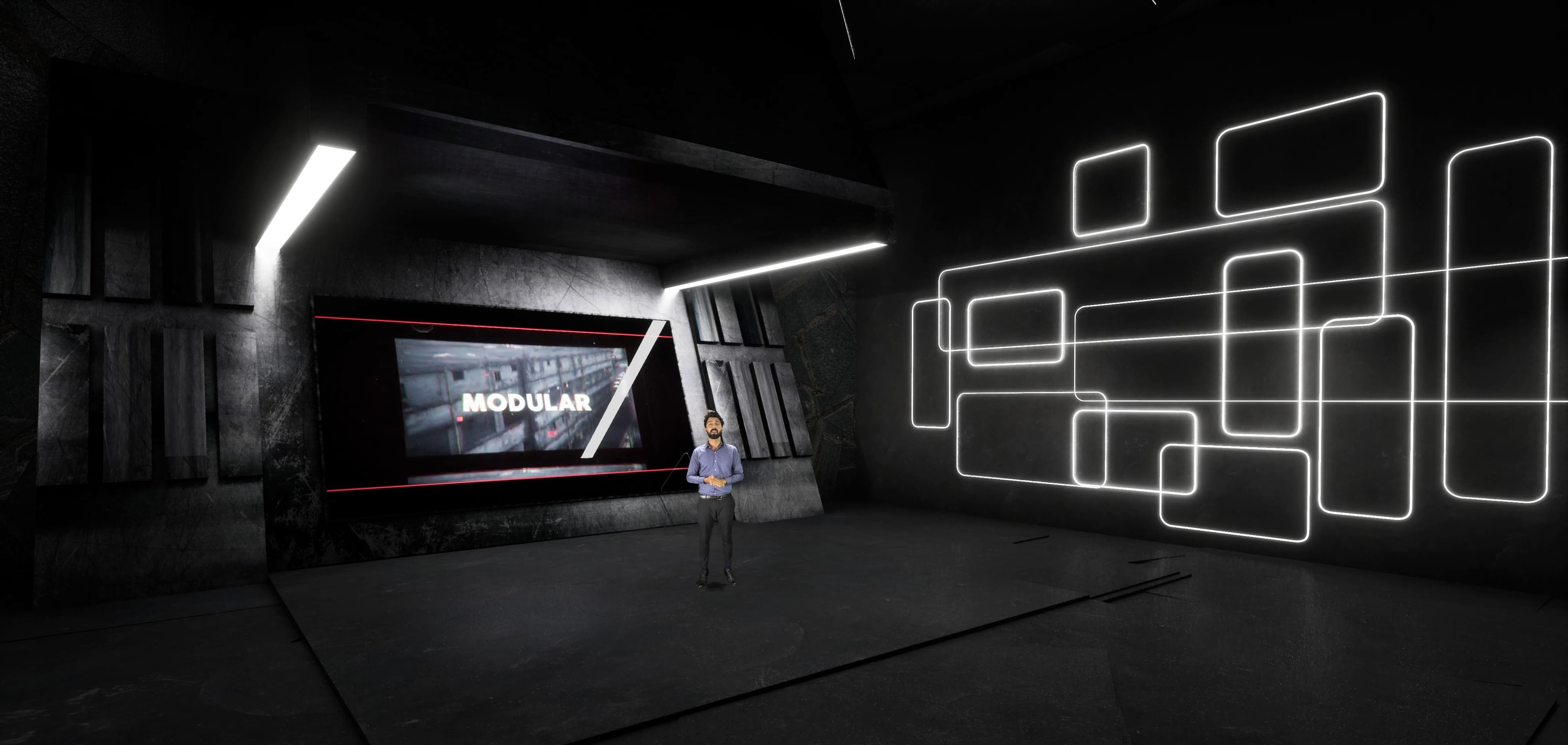 TALKSHOW KHJ7A | Unreal Engine Corporate Virtual Set-4