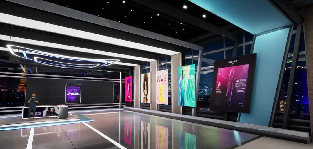 20-IN-1 UNREAL VIRTUAL SETS PACK – NEWSROOMS & TALKSHOWS COMBO-18